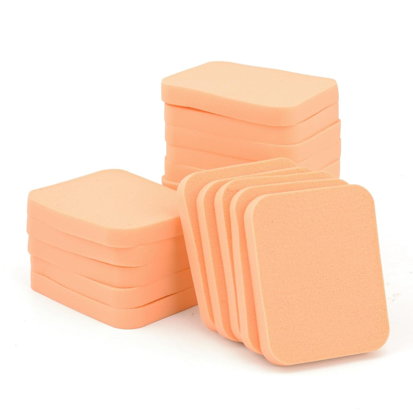 40 PCS Makeup Blenders Sponges Set, Use for Dry and Wet, Perfect for Full Face Curve Blending, Cream, Liquid, Powder Foundation Cosmetics, Latex Free & Soft & Flexible, Square