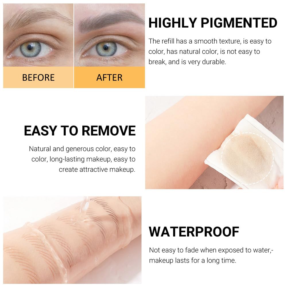 6Pcs Eyebrow Pencils for Women, Wooden Hard-Core Brown Eyebrow and Eyeliner Pencil, Long Lasting Waterproof and Sweat-Proof, Beginner Makeup Brow Pencil, Create a Natural Eye Brow Makeup