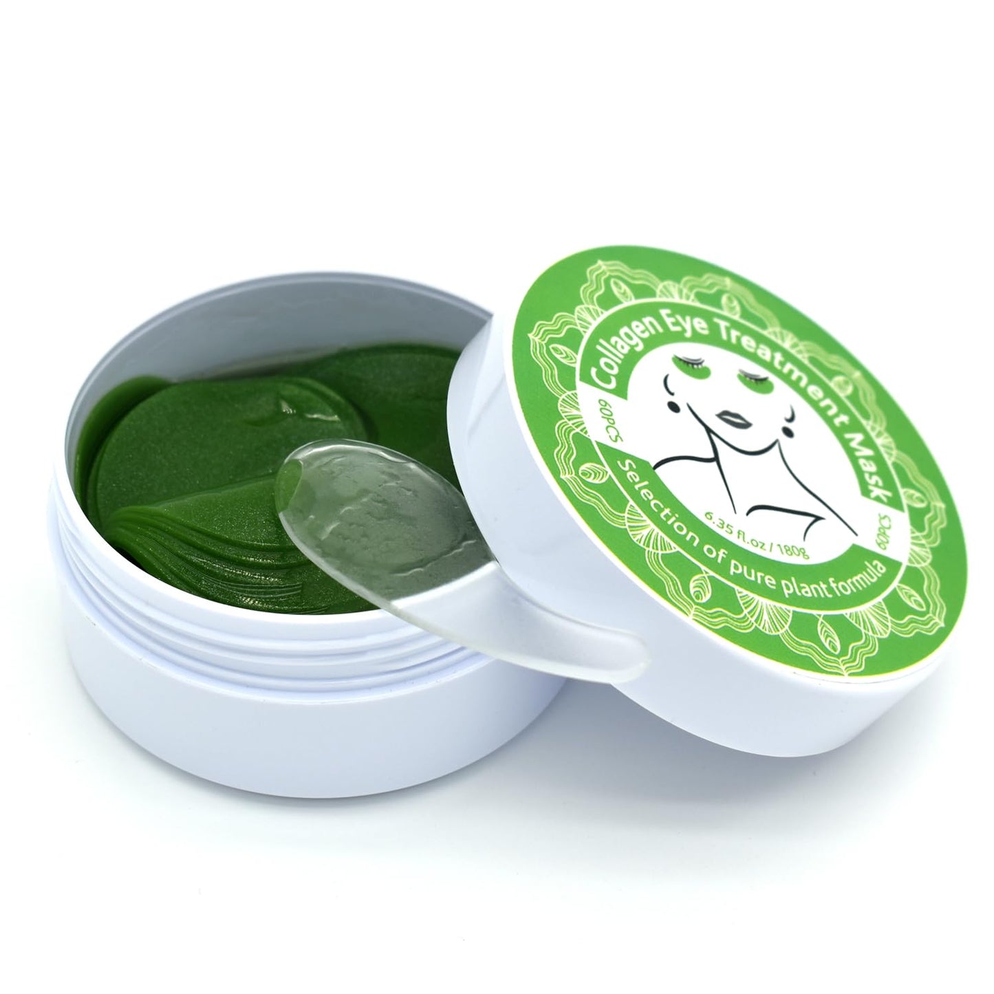 Under Eye Patches for Puffy Eyes: 60PCS Collagen Eye Gels Pads - Green Seaweed Under Eye Mask - Reduce Dark Circles & Bags - Skin Eye Care Products