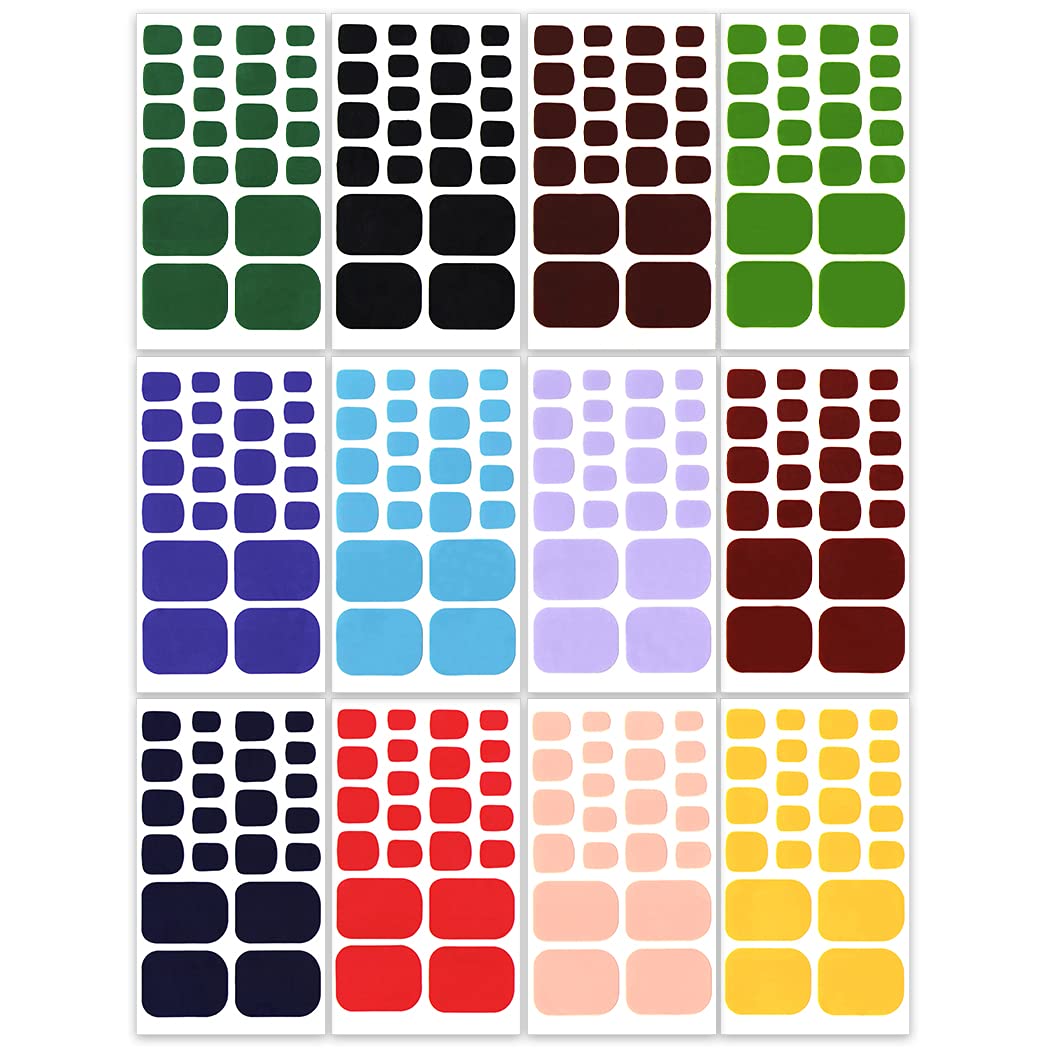 WOKOTO 20 Sheets Full Toe Nail Wraps Self-Adhesive Solid Color Toenail Nail Polish Strips Stickers for Toe Nails Stickers Decals with 1 Piece Nail File Manicure Kit Stick On Nails Color Strips
