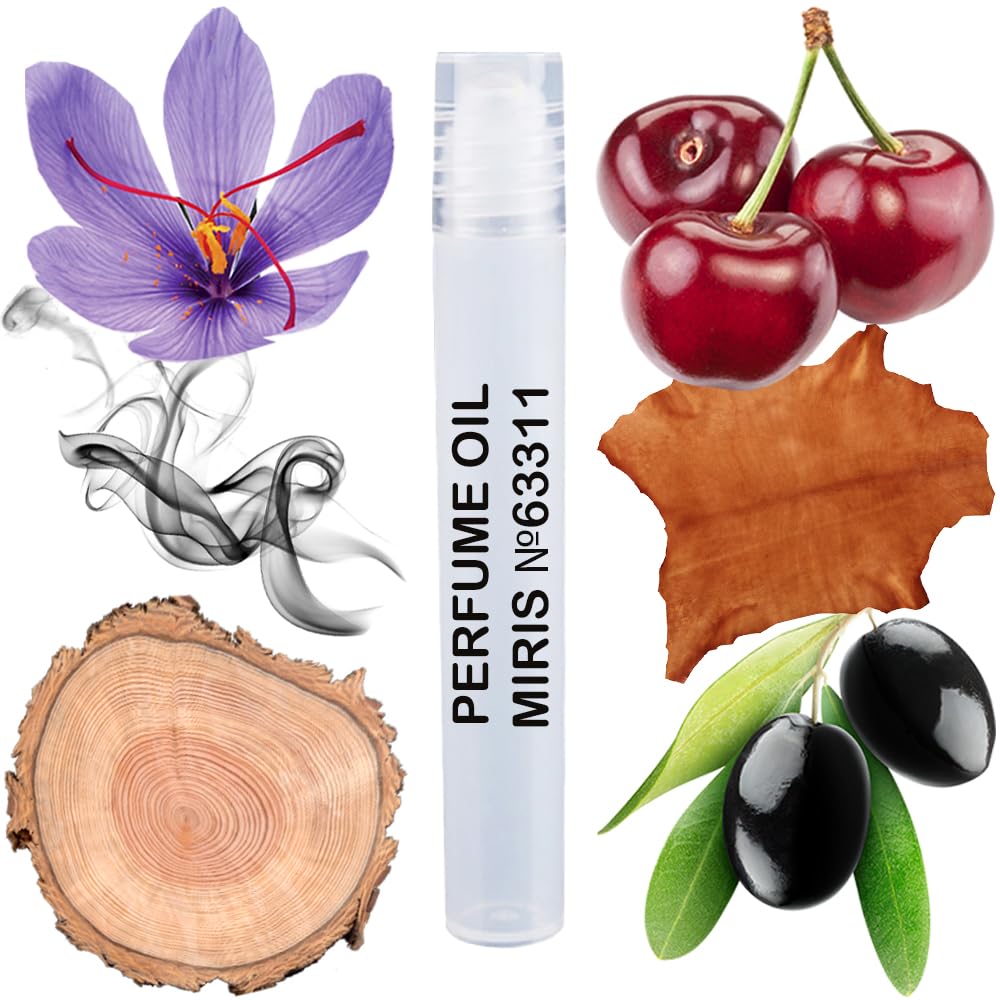 MIRIS Perfume Oil No. 63311, Inspired by Cherry Smoke, Long-Lasting Unisex Roll-On For Women and Men, Rollerball 0.34 Fl Oz / 10 ml