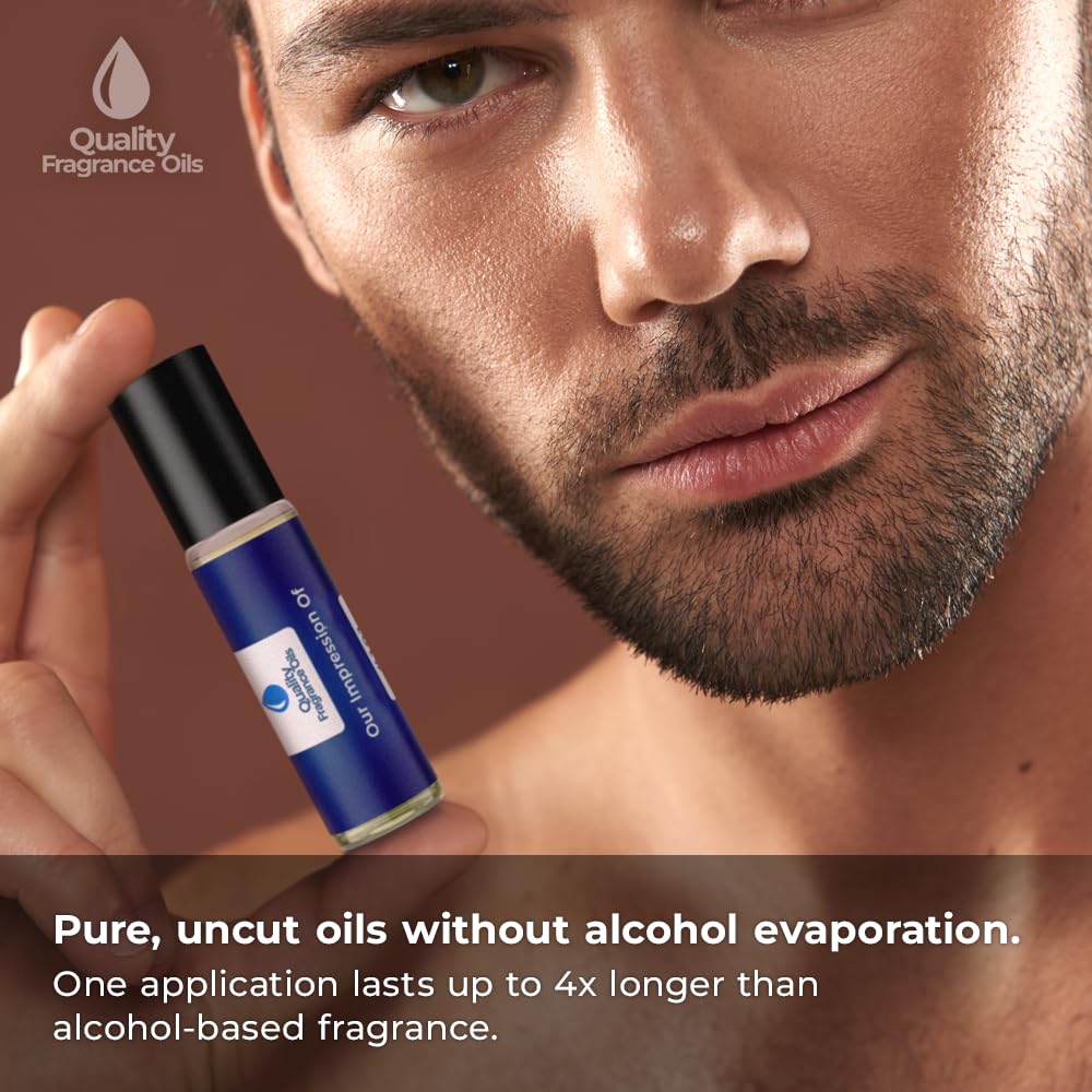 Quality Fragrance Oils' Light Blue for Men Impression #191 | Long-Lasting Perfume Oil, Alcohol-Free, Strong Scent, 10ml Roll-On | Affordable Alternative to Designer Fragrances