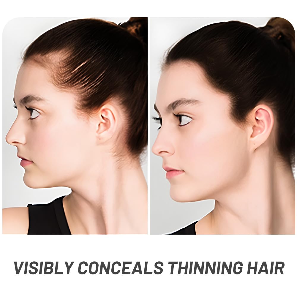 ONLOOKERS Root Touch Up Hair Concealer, Instant Gray Hair Root Cover Up, Hairline Powder and Volumizer (Dark Black)