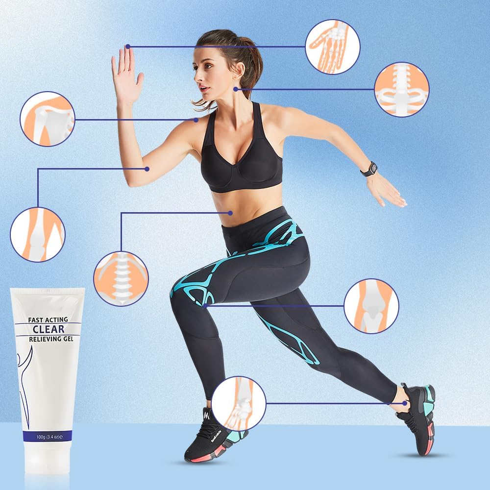 Soothing Cooling Gel 100g, Relieving Body, Pain Relieving, Sports Soothing Cooling Gel Body Care Lotions, Fast Absorbing for Women and Men