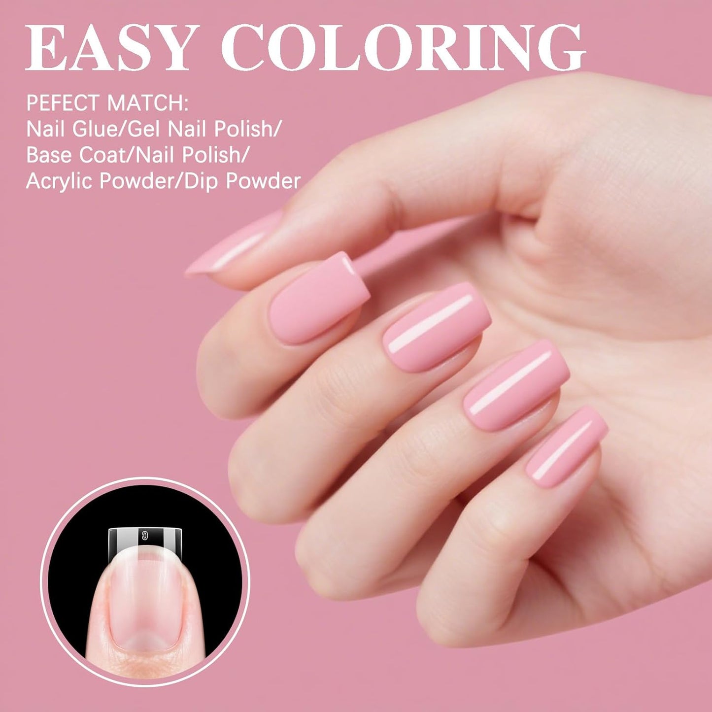 Extra Short Straight Nail Tips, SSWSBYKE 300pcs 15 Sizes Soft Gel Acrylic Nail Tips for Full Cover Pre-Shaped Fake Nails Tips Half Matte Press On Nails for Extension Home DIY Salon