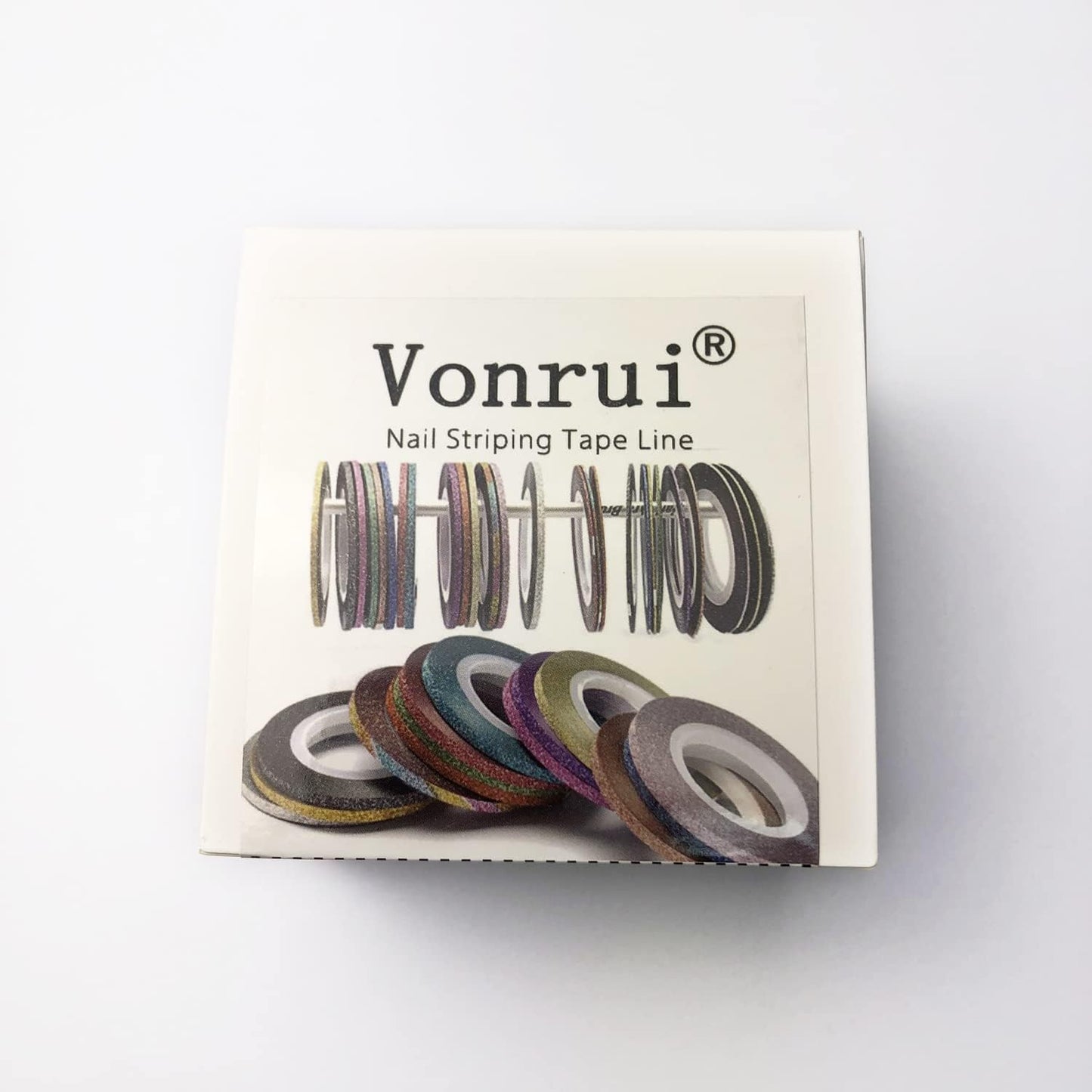 Nail Art Striping Tape Lines Kit 36 pcs 1mm 2mm 3mm Nail Tape Strips for Design DIY Silver Nails Striping Tape (White)