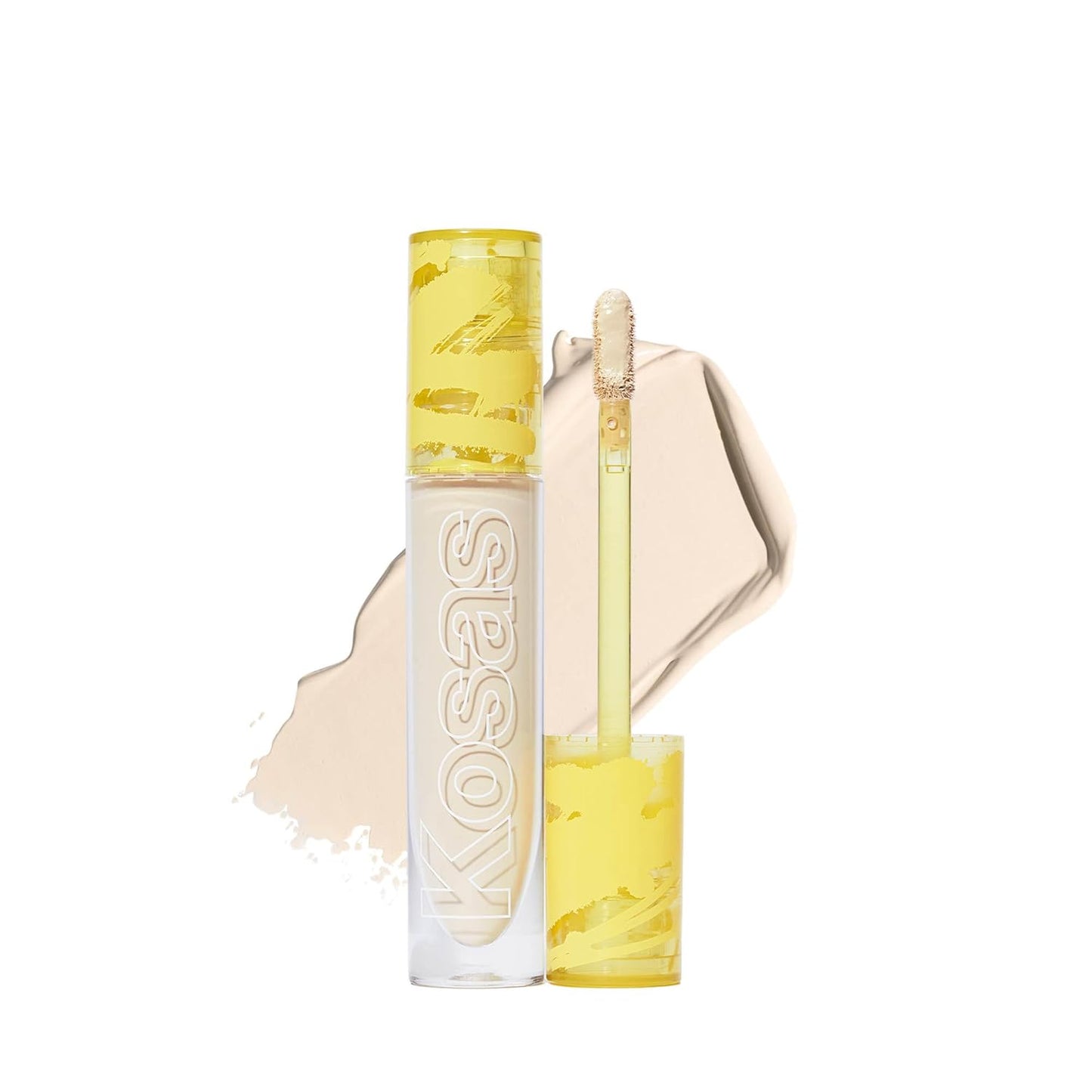 Kosas Revealer Concealer - Medium Coverage Makeup with Hyaluronic Acid, Conceals Dark Circles Under Eyes, Dark Spots and Blemishes + Brightens, Hydrates, Long-Lasting & Vegan, (Tone 0.5 N)