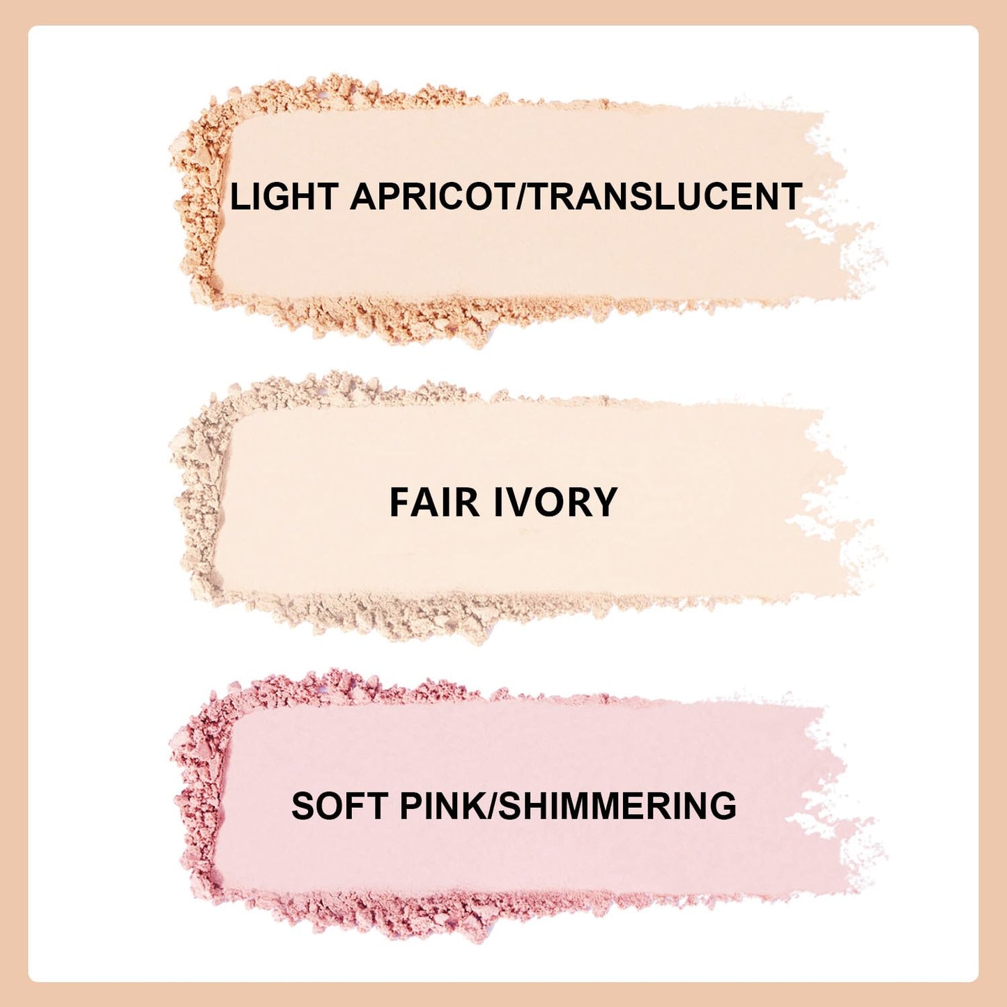 Setting Powder Lightweight Loose Powder Finishing Powder Long-Lasting Face Powder Waterproof with Soft Mushroom Powder Puff & Mirror, Shimmery Finish (Soft Pink/Shimmering)-3 Boxes