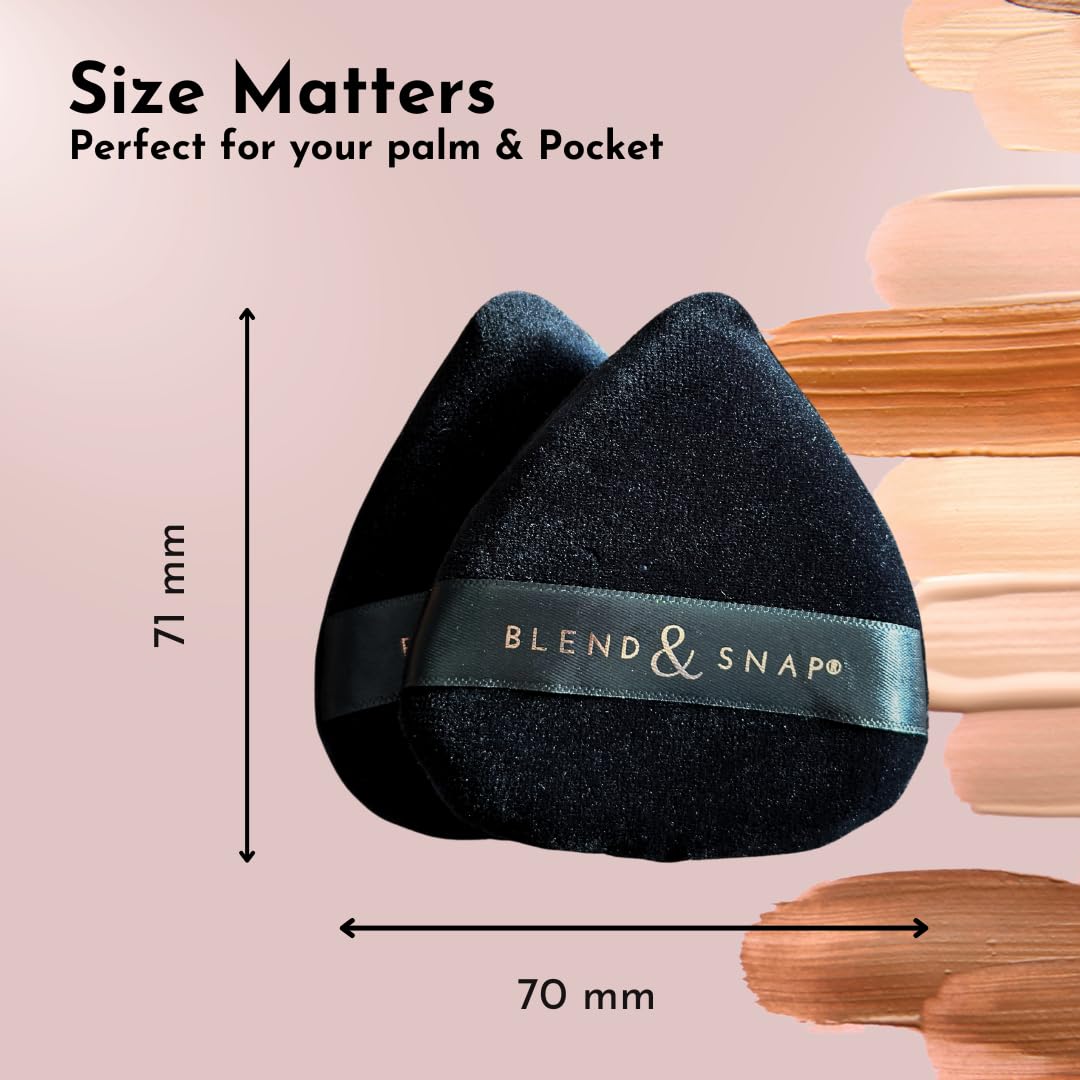 Blend & Snap Mini Makeup Sponge (2 pack) – Small Beauty Blender for Concealer, Contour & Under Eyes | Use Dry | Soft, Reusable, Travel-Friendly Precision Blender