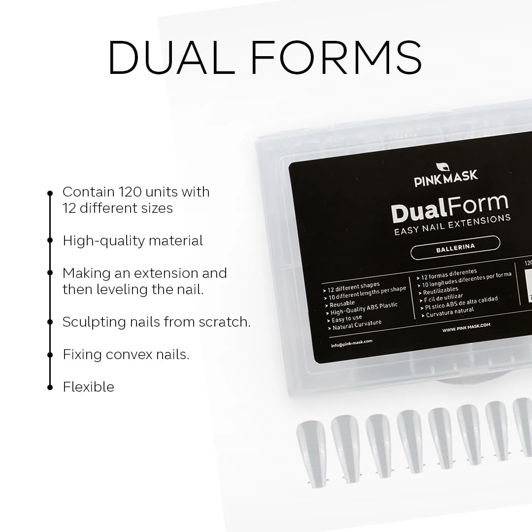 Professional Dual Forms C Curve - 120 Units for Professional Nail Extensions