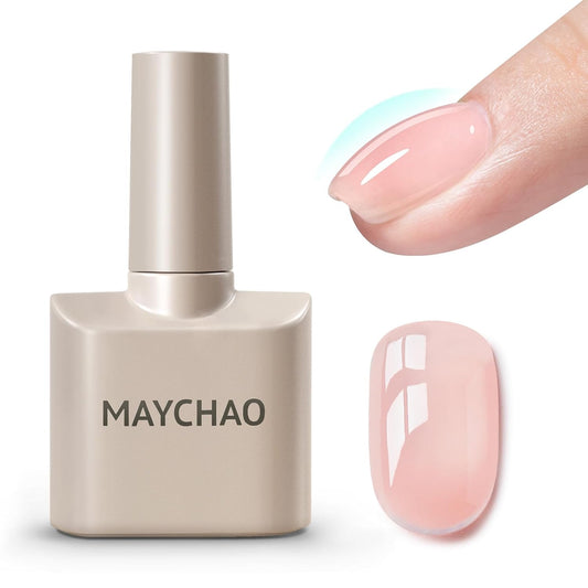 MAYCHAO Nude Pink Builder Gel for Nails, 15ml Nail Strengthener in a Bottle, Nail Extension Hard Gel, Soak Off Long Lasting UV Light Cure