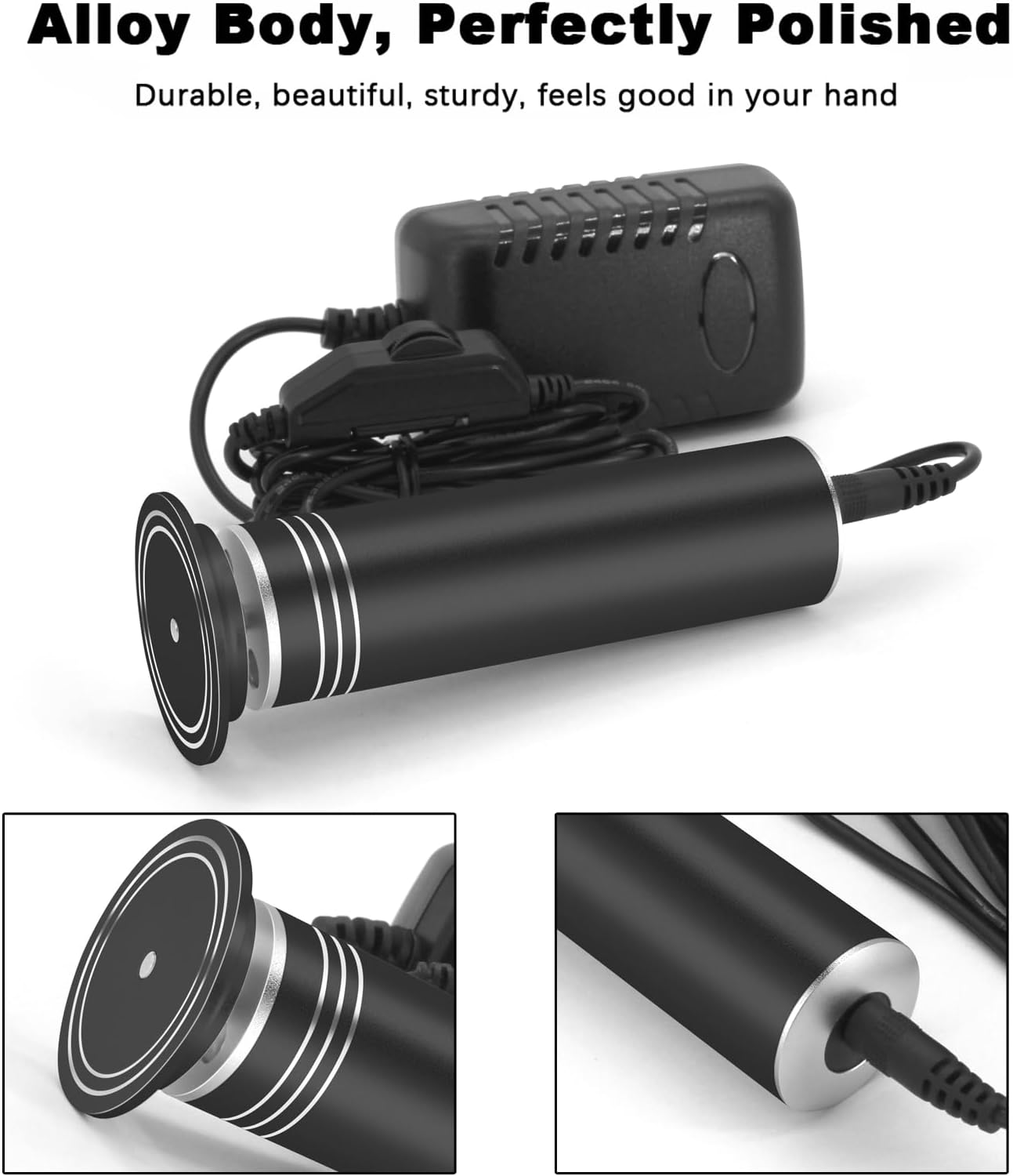 Upgraded Electric Callus Remover for Feet 1200RPM, Adjustable Speed Professional Electric Foot Sander Foot Grinder Heel File Pedicure Tool for Women Men Cracked Dead Skin, 60 Sandpaper Discs, Black