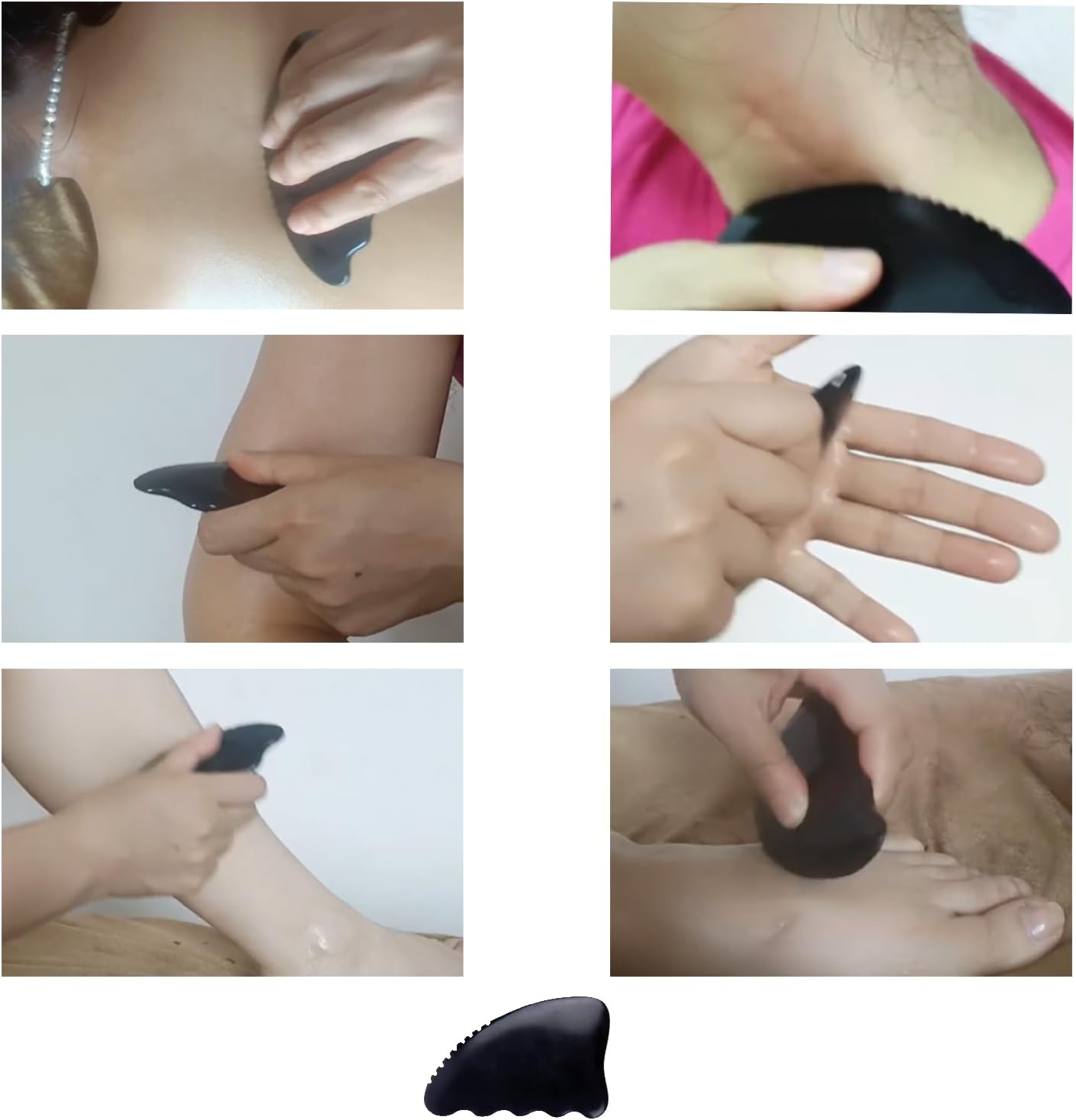 LLY Multifunctional Scraping Massage Tools. Natural Black sibin bian Stone. Beauty & Health Care,Relieve Wrinkles,Muscle and acupoint Massage (Knife Shaped Scraping Massager)