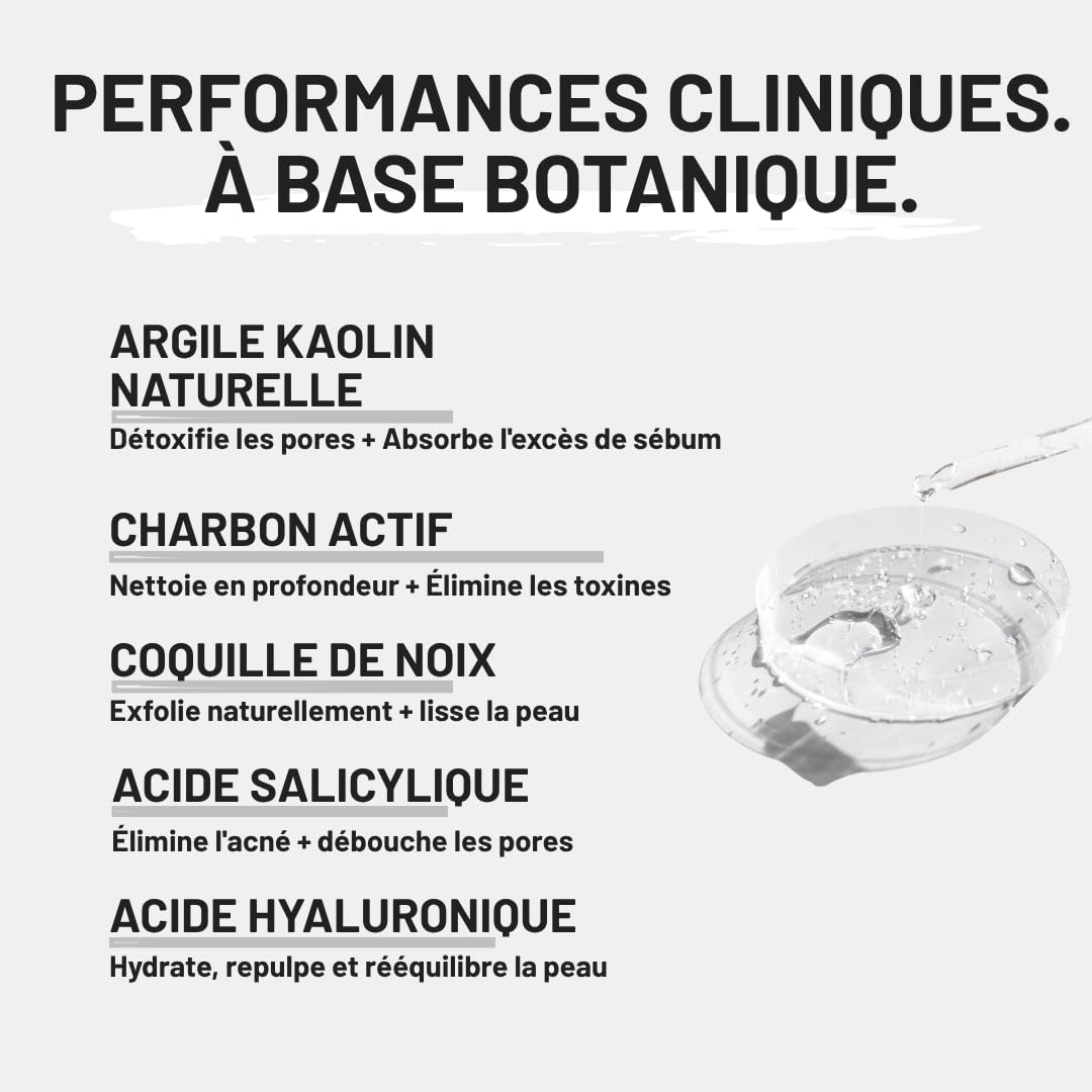 Black Oud Charcoal Mens Face Scrub Mask – Exfoliating Clay Face Mask & Deep Cleansing Facial Scrub with Activated Charcoal, Salicylic Acid & Hyaluronic Acid – Revitalize skin – 50ml