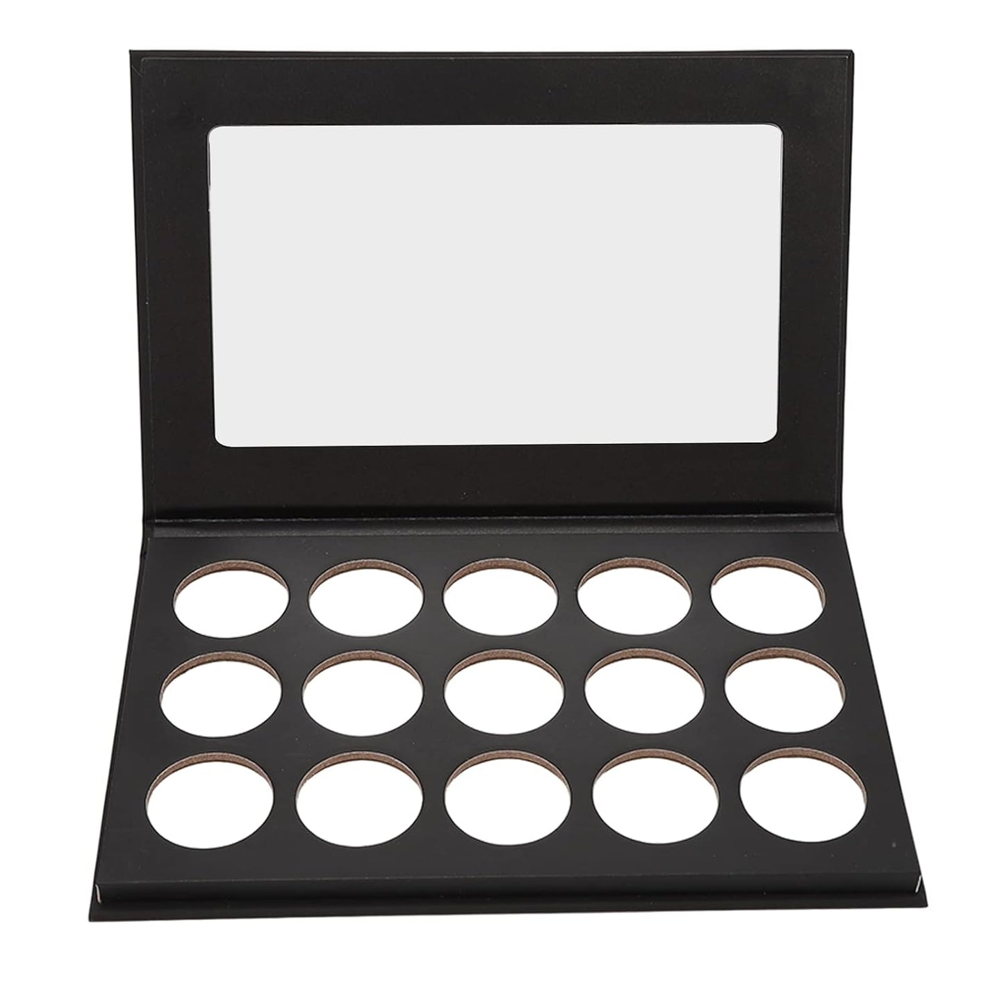 DIY Empty Eyeshadow Palette, Empty Makeup Palette, Black 15 Compartment Empty Makeup Palette for Blush Bronzer Powder