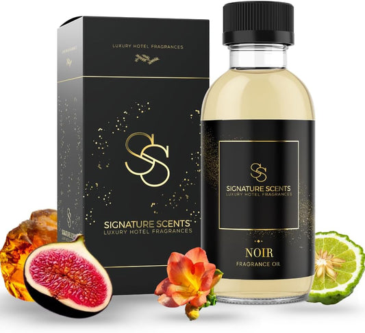 Luxury Hotel Diffuser Oil for Hotels and Homes - Aromatherapy Oils for use with an Essential Oil Diffuser at Home - Fragrance-Scent Diffuser Oil Blend (Noir) 4.05fl oz (120ml)