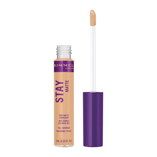 Rimmel London Stay Matte - 92 Ivory - Concealer, 24-Hour Wear, Shine Control, Fights Free Radicals, 0.23oz