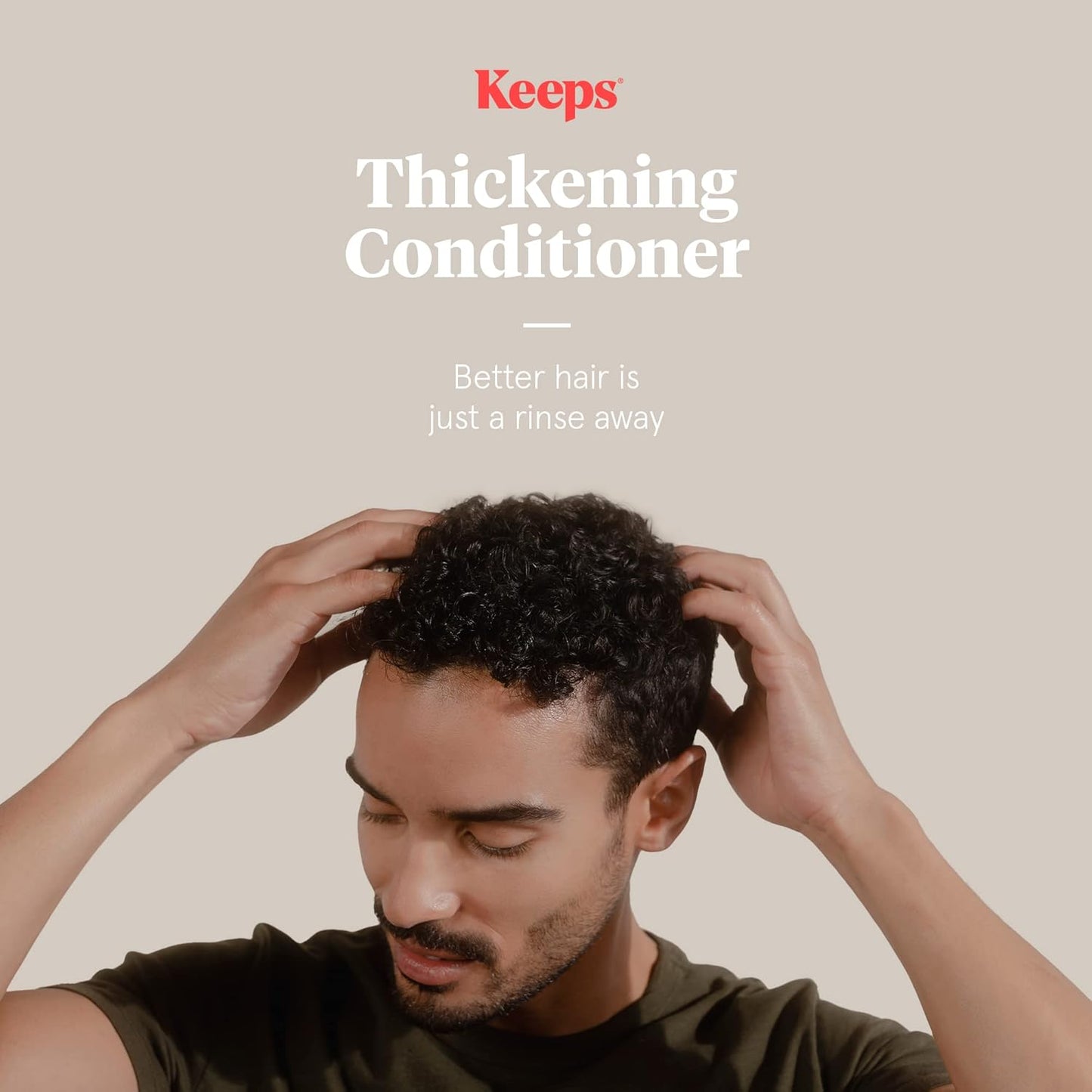 Keeps Hair Loss Conditioner For Men - Mens Conditioner for Fuller, Thicker Looking Hair - Thinning & Hair Growth Product - DHT Blocker - Infused with Biotin, Caffeine & Saw Palmetto - 8 oz