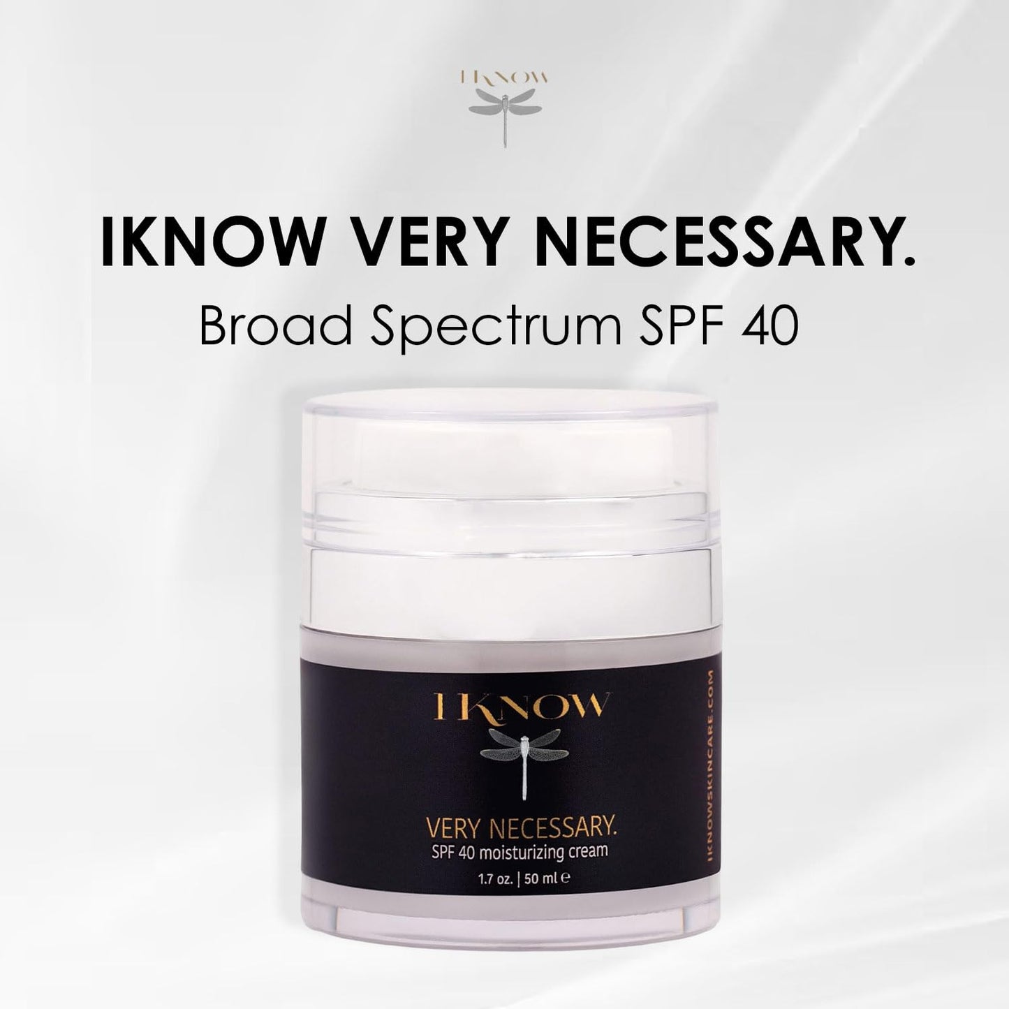 IKNOW VERY NECESSARY Broad Spectrum SPF 40 Skincare, Sun Protection Cream for UV Protection, Broad Spectrum SPF 40 Moisturizer Lotion for Pro-Aging, Spf 40 Facial Moisturizer and Sunblock