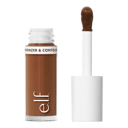 e.l.f. Camo Liquid Bronzer & Contour, Silky Highly Pigmented Formula, Creates a Long-Lasting Bronzed Glow & Natural Look, Vegan & Cruelty-Free, 9 Deep/Rich