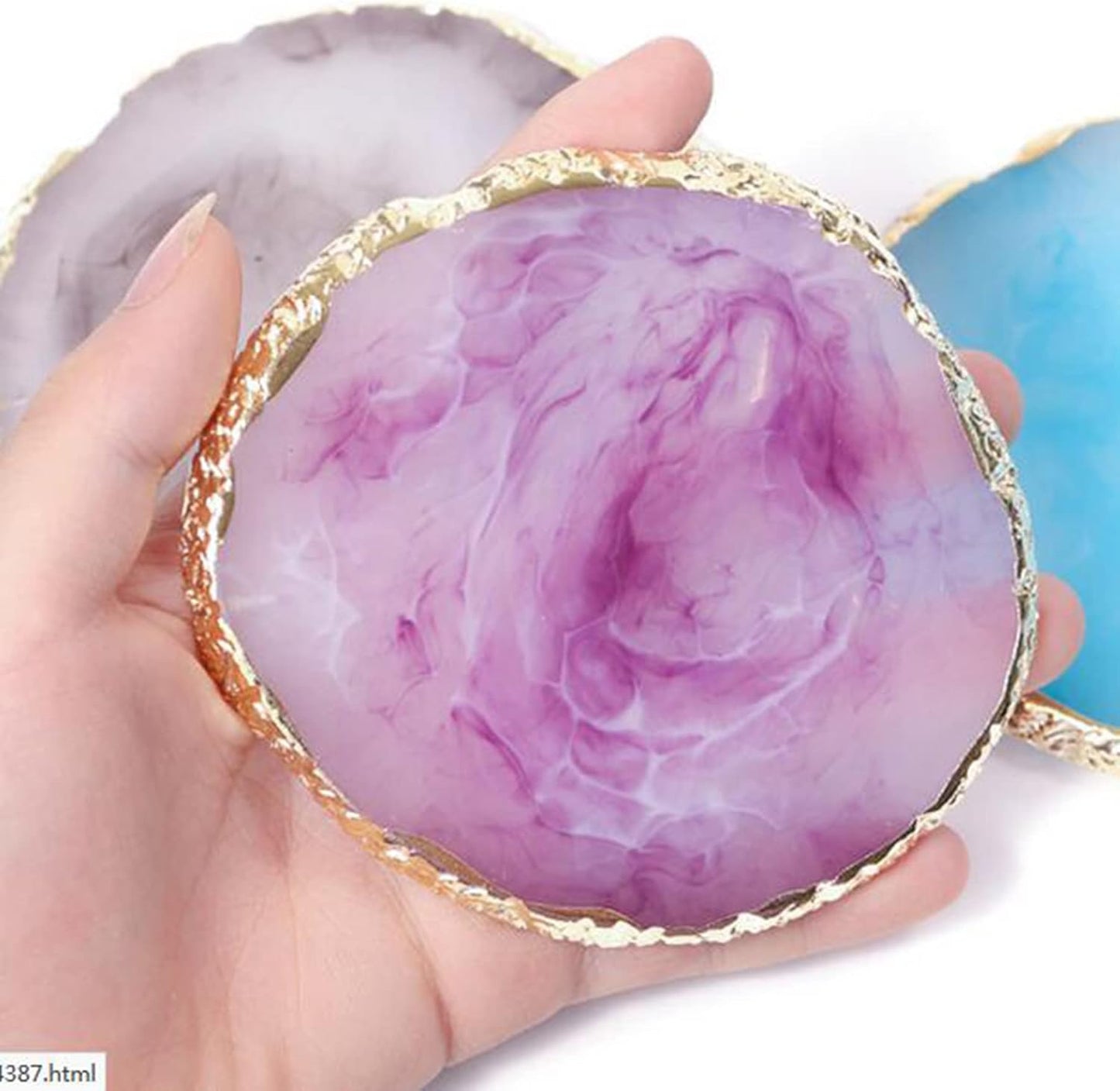 1 Piece Nail Art Palette Nail Polish Palette Mixing Palette Makeup Plate Nail Plates for Nail Art Nail Tip Holder Nail Art Display (1 purple)