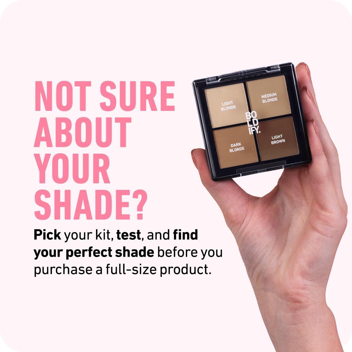 BOLDIFY Hairline Powder Color Sample Kit - Root Touch Up Hair Color for Gray Coverage - Bald Spot Concealing Hair Powder for Women & Men - 48-Hour Stain-Proof - Light + Medium Browns