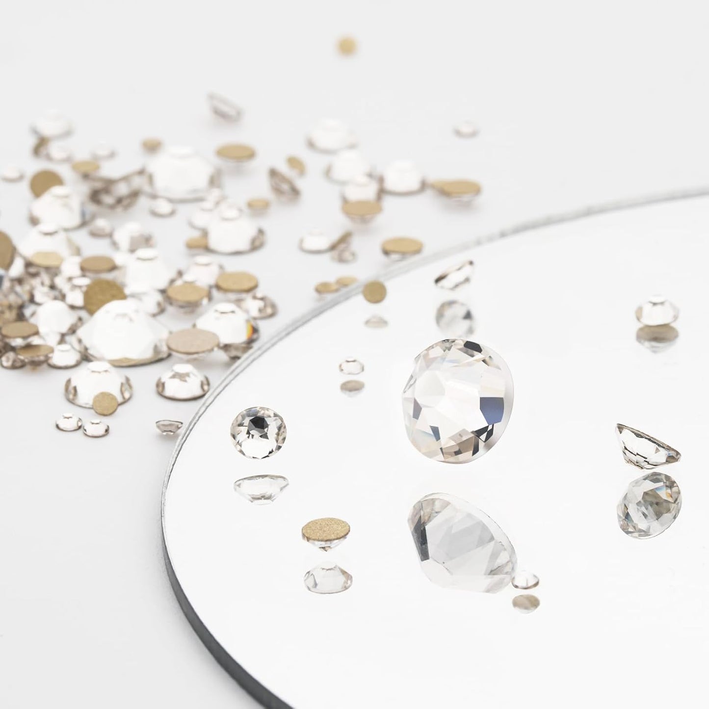 Novani Clear Rhinestones 1440pcs Flat Back Round Rhinestone Style 2088 Sparkly Crystal Gemstones for Nail Art and Crafting SS12,3.0-3.2mm
