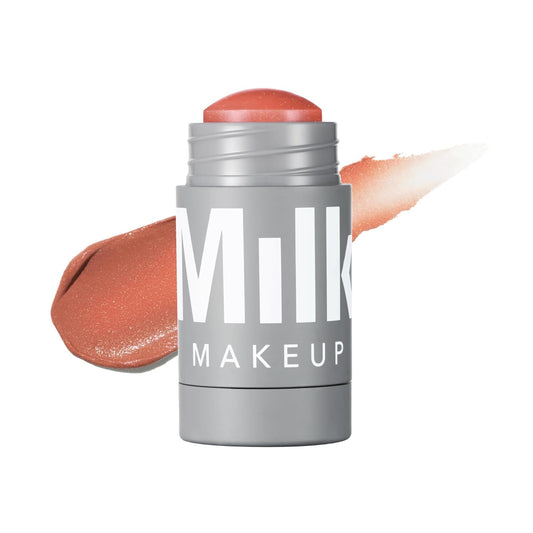 Milk Makeup Lip + Cheek, Smirk (Dusty Rose with Shimmer) - 0.21 fl oz - Cream Blush & Lip Color - Buildable & Blendable - 1,000+ Swipes Per Stick - Non-Comedogenic - Vegan, Cruelty Free
