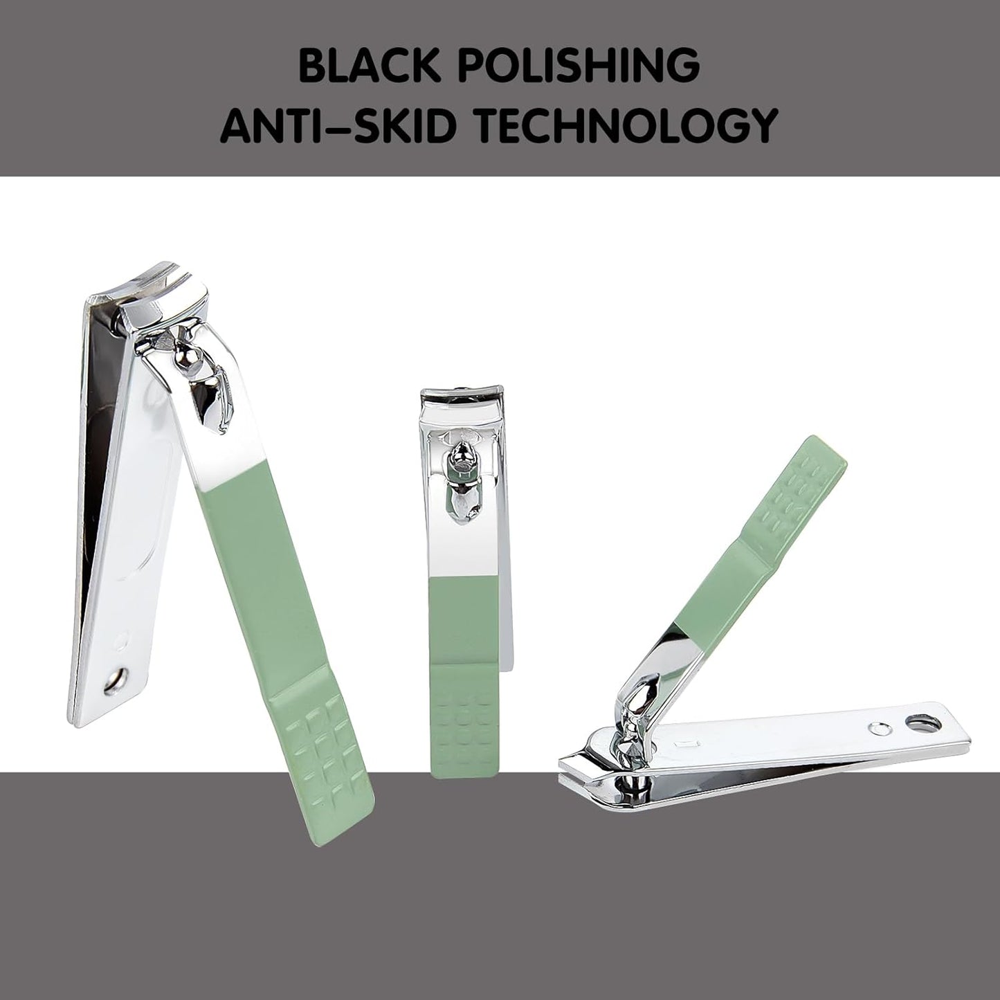 Nail Kit, Manicure Kit, Nail Care Kit For Women, Manicure Pedicure Set, Nail Clippers Toenail Clippers Kit, Professional Manicure Kit Pedicure Kit, Green Travel Case, Set of 12.