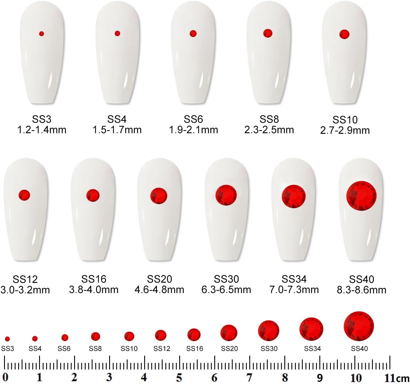 400PCS SS30 Flatback Rhinestones | 12-Facet Diamond-Cut Glass Gems for Nail Art, Clothing, DIY Crafts |Glue-On Decoration Stones with Silver Backing(Light Siam)