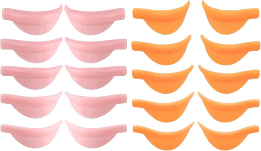 20PC Lash Lift Rods Set, Silicone Lash Lift Pads & Shields in Skin/Pink Tones, Reusable Lash Lift Tool with C & D Curls, Ideal for Eyelash Perm, Lash Lifting & Curling, Compatible with Lash Perm Kits