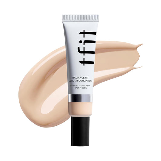 TFIT Radiance Fit Serum Foundation - Flawless Coverage, Dewy finish, Long-lasting, Lightweight, Korean Makeup,1.05 Oz. (C00 Fair, 1.05 Oz.)