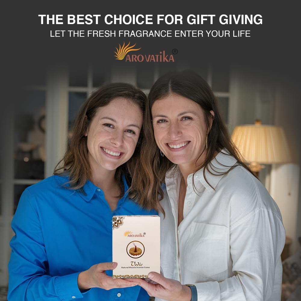 ARO VATIKA Vedic Dragons Blood Natural Masala 120 Incense Cones in Pack of 12 Boxes | Environment-Friendly Dhoop | Best for Prayer, Reiki, Meditation & Relaxation | Burn Time- 25 mins