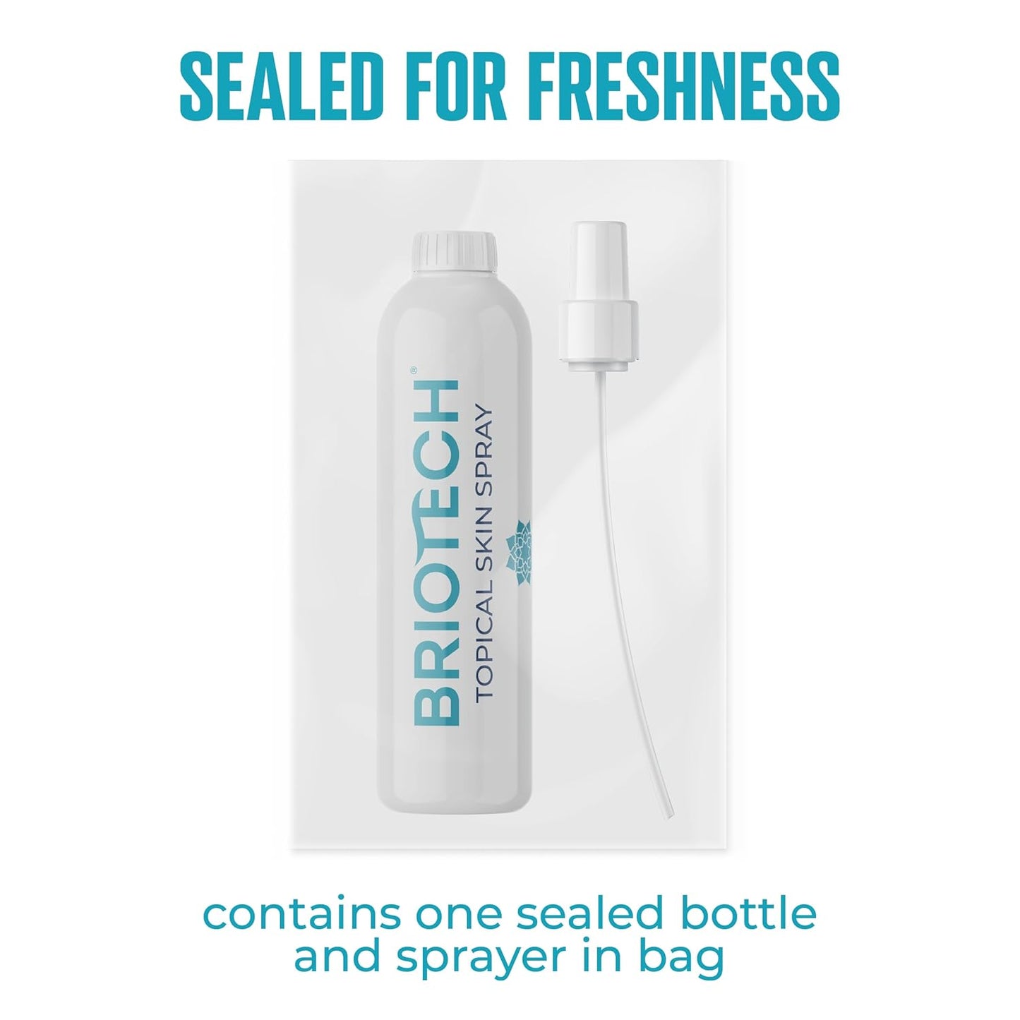 BRIOTECH Topical Skin Spray, Hypochlorous Acid Spray for Sensitive Skin, HOCl Facial Mist, Full Body Support Against Irritation, Calm Redness, Soothe Foot & Scalp, 8 oz (1 Pack)