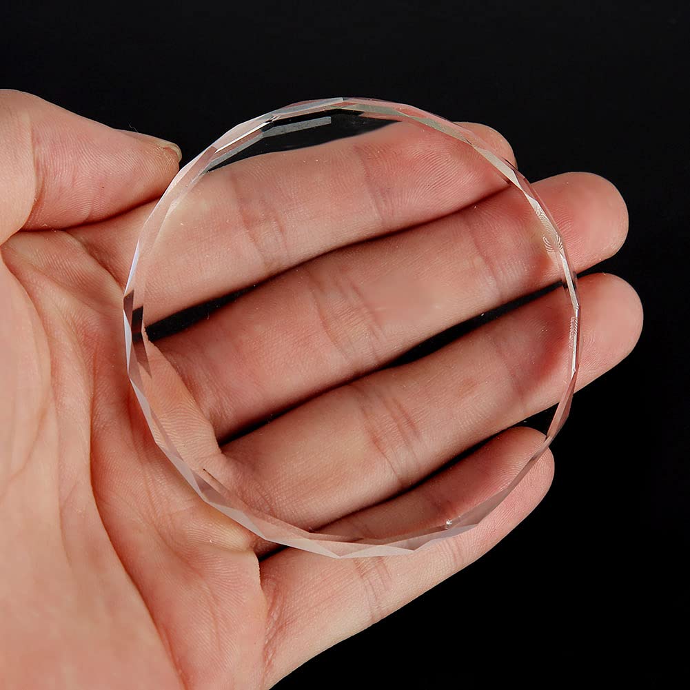 Glass Nail Art Palette Transparent Paint Drawing Colorful Paint Tray for Beauty Personal Care Drawing Color Dish DIY Nail Art Accessories Tools(02)