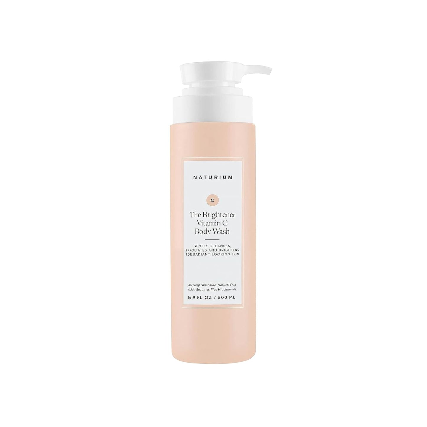 Naturium The Brightener Vitamin C Body Wash, Gentle Cleanser for Smoother-Looking Skin, Removes Dirt, Oil & Other Impurities, 16.9 oz