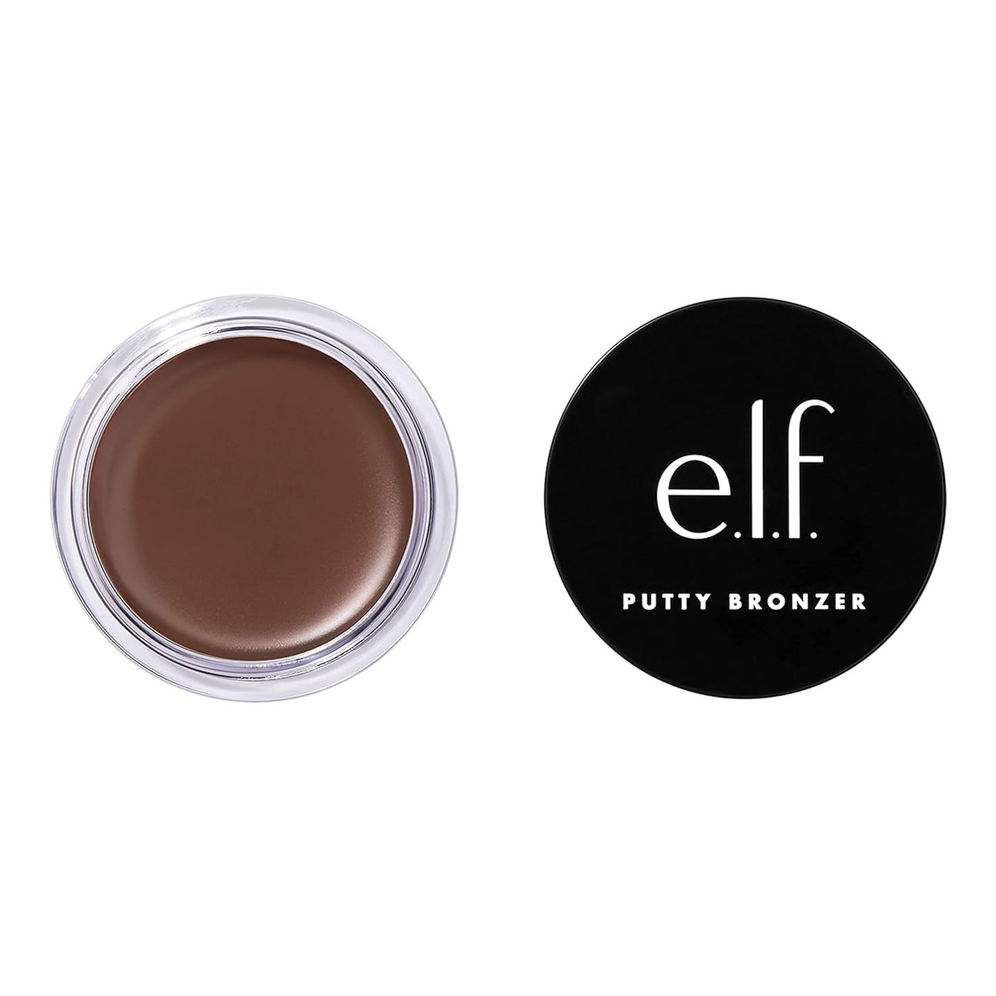 e.l.f. Putty Bronzer, Creamy & Highly Pigmented Formula, Creates a Long-Lasting Bronzed Glow, Infused with Argan Oil & Vitamin E, Beach, Please!, 0.35 Oz