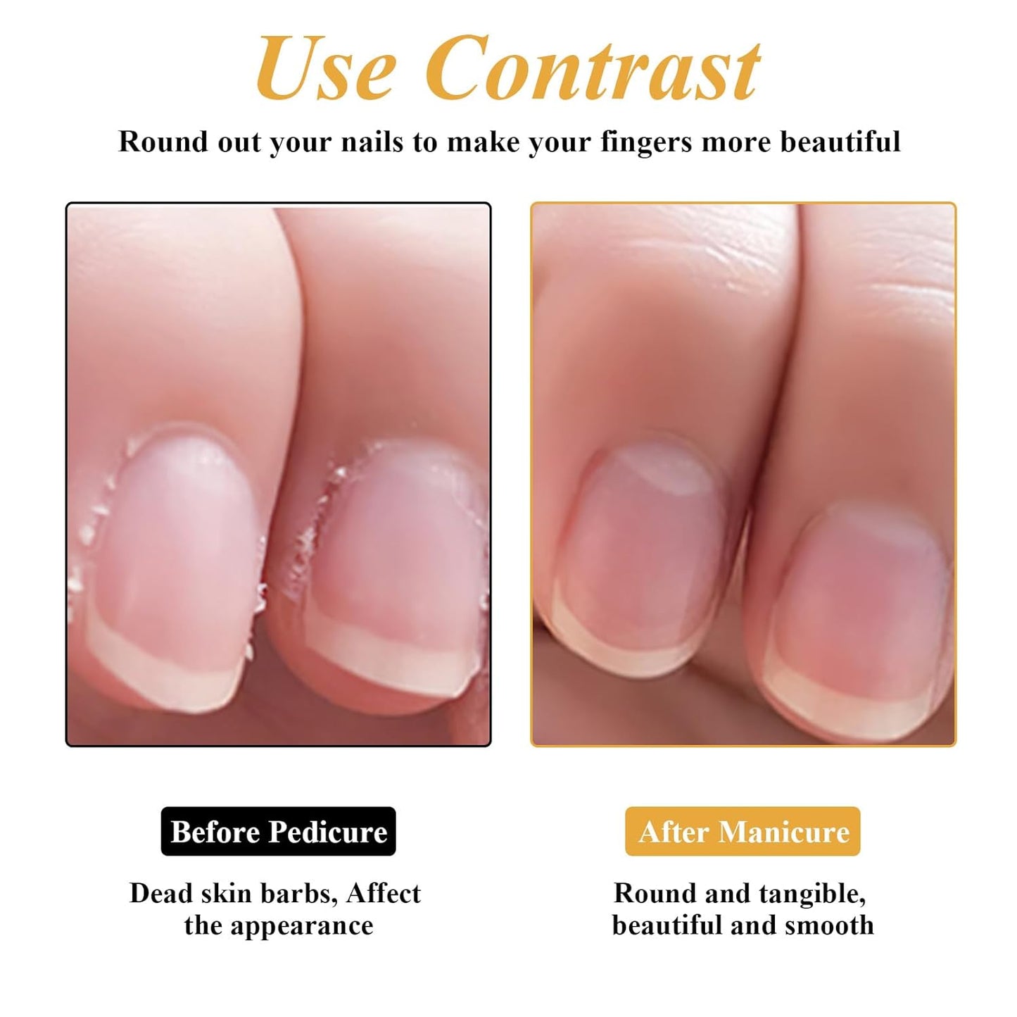 Professional Nail Cuticle Around Polish Remover Tool, Stainless Steel Dual-Ended Russian Prep Cuticle Pusher Tool with 9 Sheets 100/180/240 Grit Sandpaper for Manicure Pedicure Home Salon Use