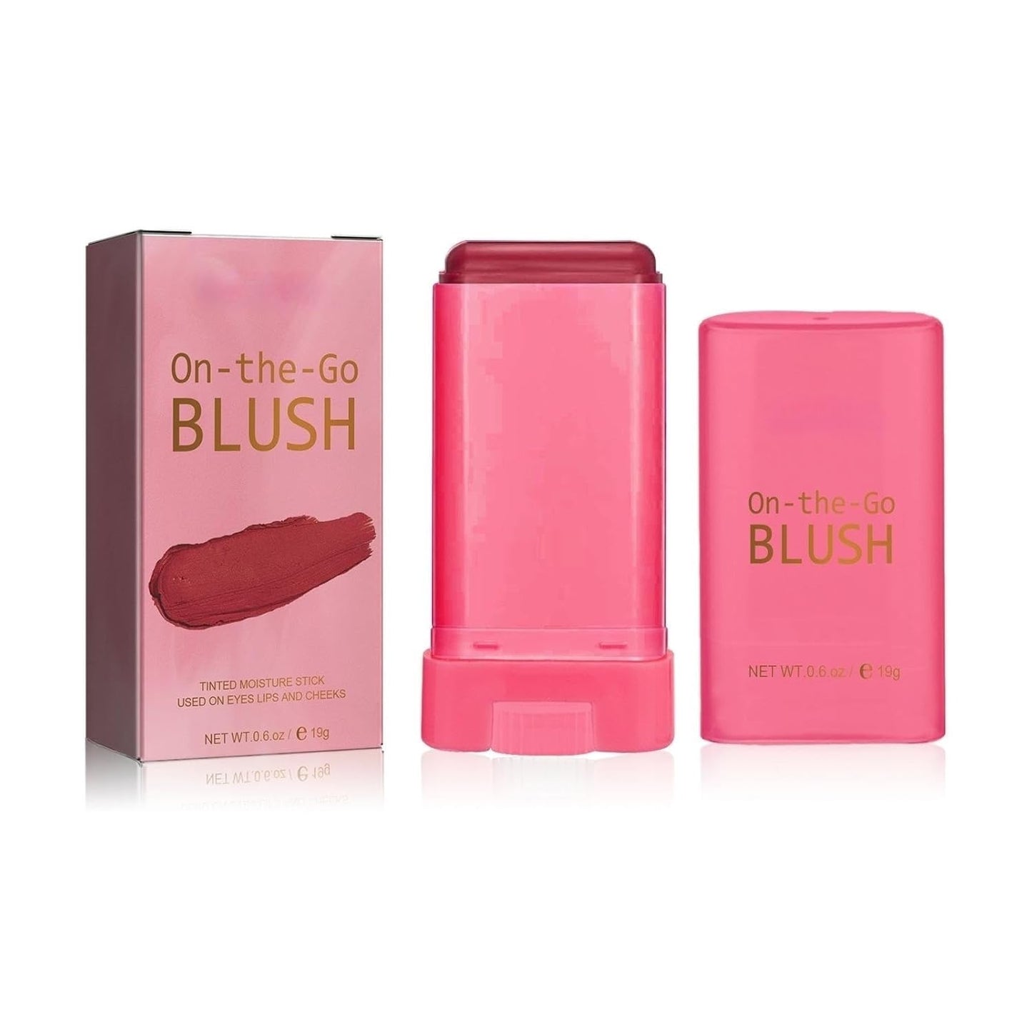 Blush Rare Beauty Liquid Blush Stick Cream Blush Natural Waterproof Long Lasting Powder Blusher,On The Go Blush Brushes For Makeup Cheeks,Suitable For All Skin Types (red)