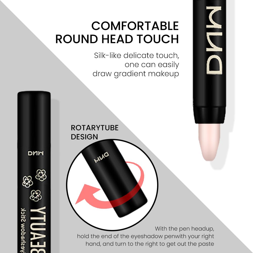 evpct Desert Matte Cream Eye Shadow Brightener Sticks Set for Eyes, Desert Matte Pencil Eye shadow Applicator Stick Pen Palette Makeup Waterproof sombras en crema para ojos 28#