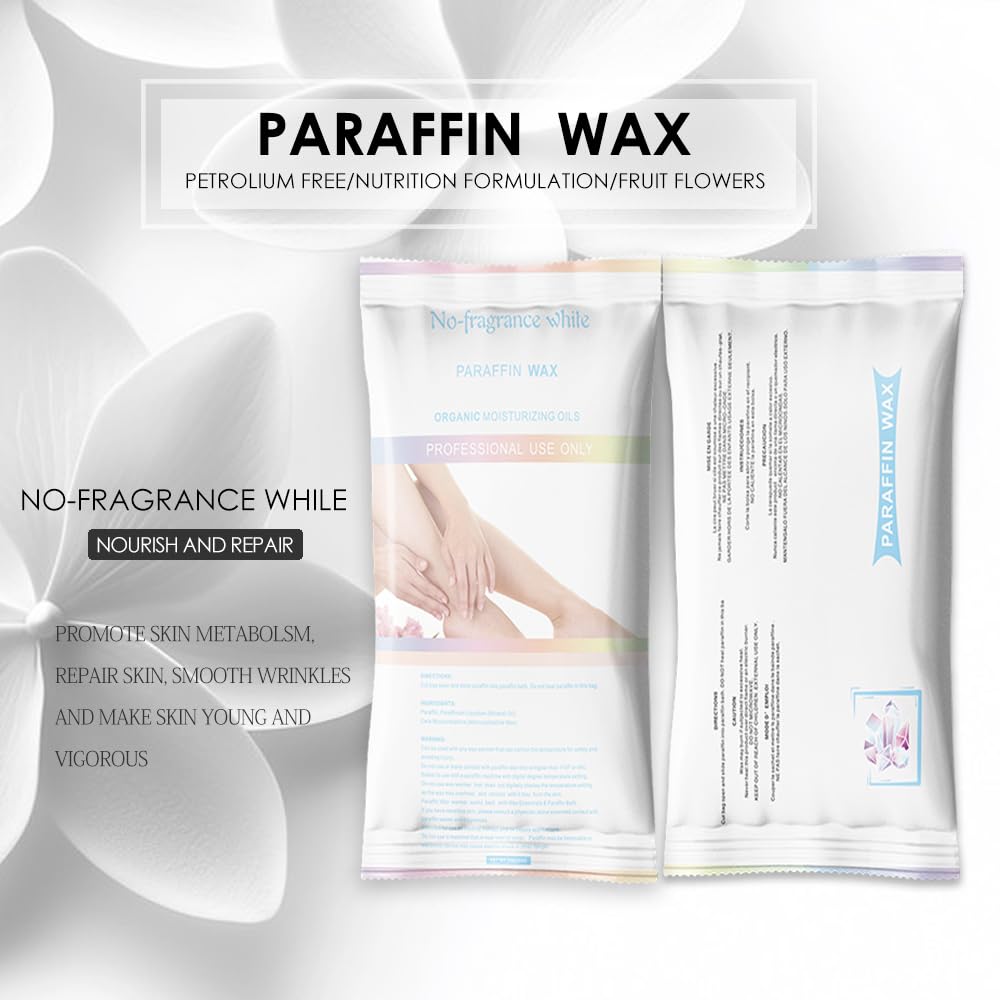 Toyar Paraffin Wax Refills, 12 Packs Unscented Paraffin Wax Beads Blocksfor Paraffin Bath Machine, Hand FeetDry Skin Care-Relieves MuscleFatigue, Hydrates and Nourishes