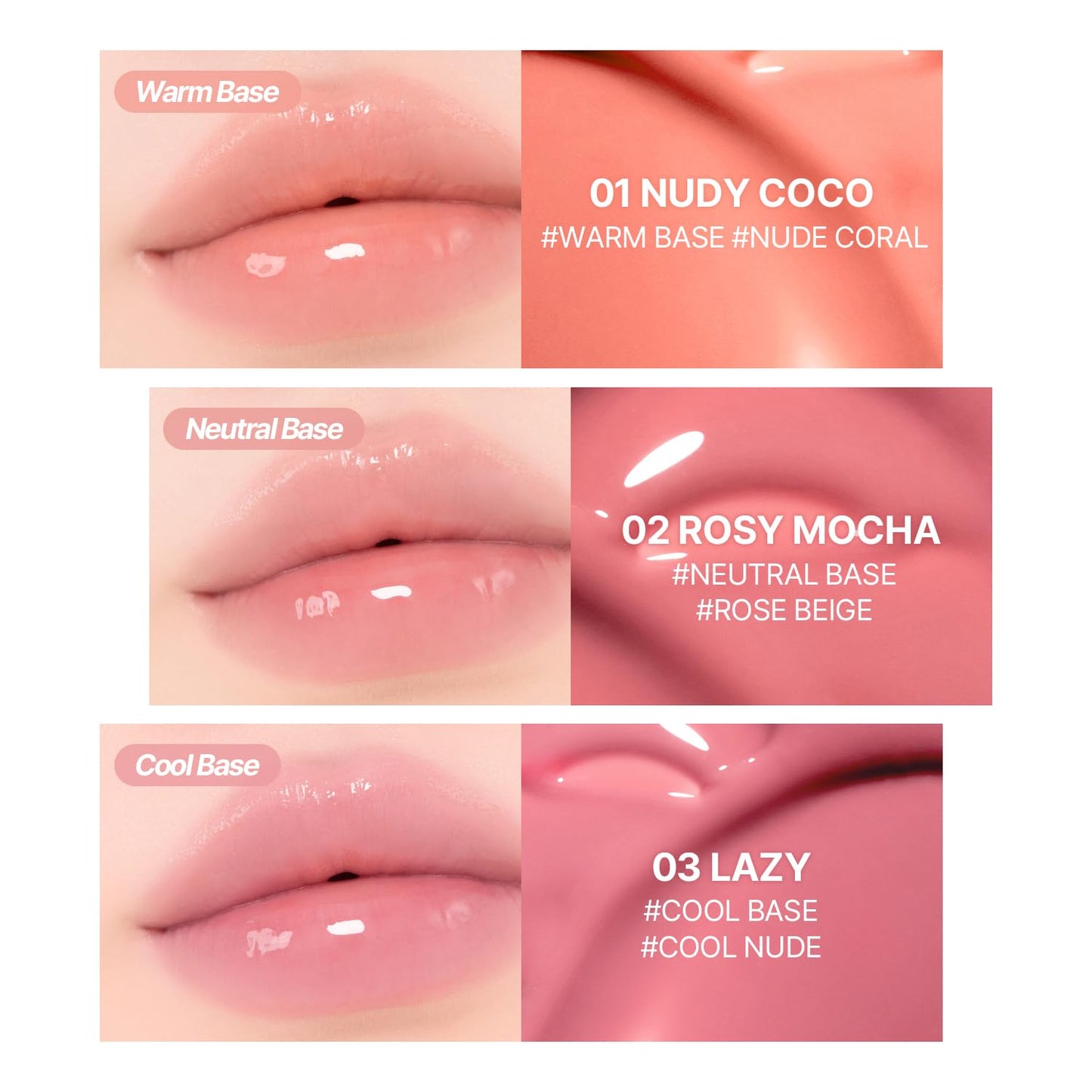 2aN Glaze Bouncing Tint – Lightweight, Moisturizing Lip Tint with High-Shine Finish, Smooth, Light Plumping, Comfortable Wear, Korean Makeup (Lazy, 0.16 oz)