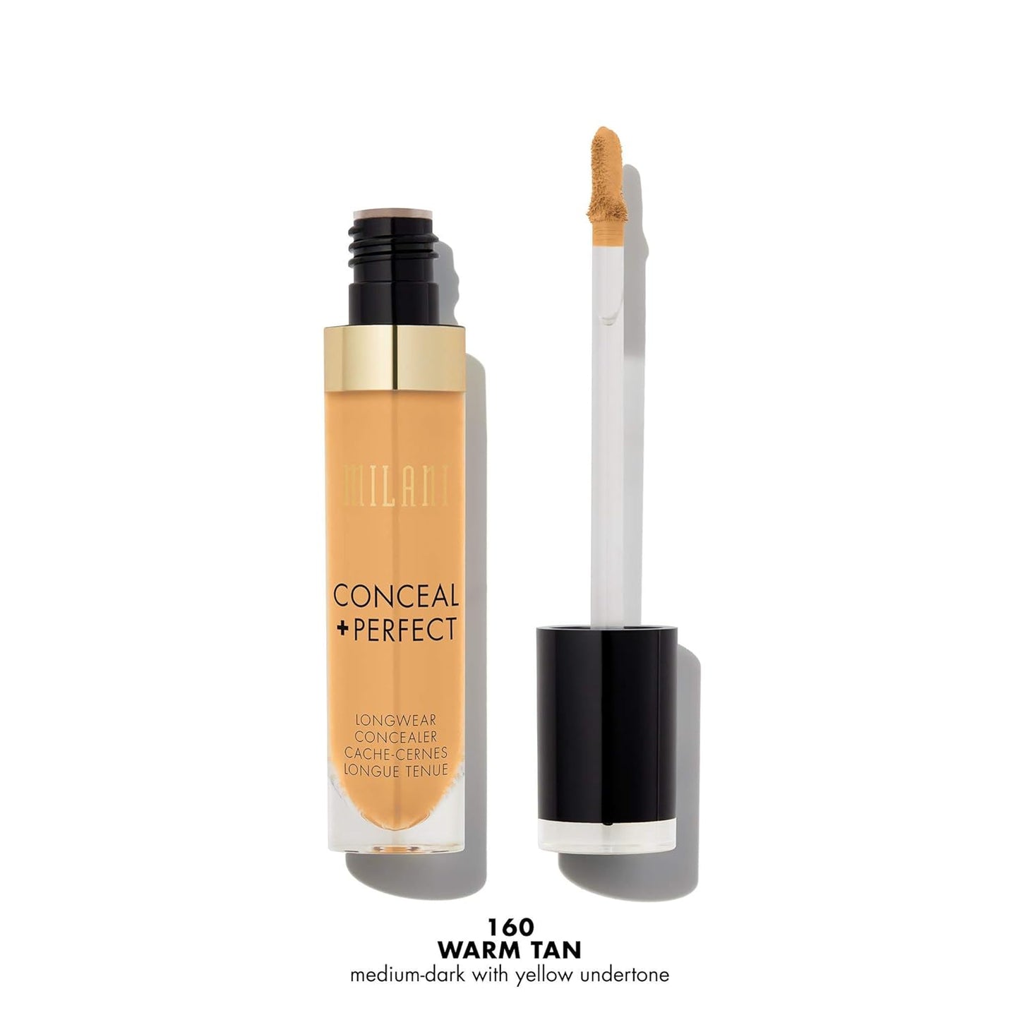 Milani Conceal + Perfect Longwear Concealer - Warm Tan (0.17 Fl. Oz.) Vegan, Cruelty-Free Liquid Concealer - Cover Dark Circles, Blemishes & Skin Imperfections for Long-Lasting Wear