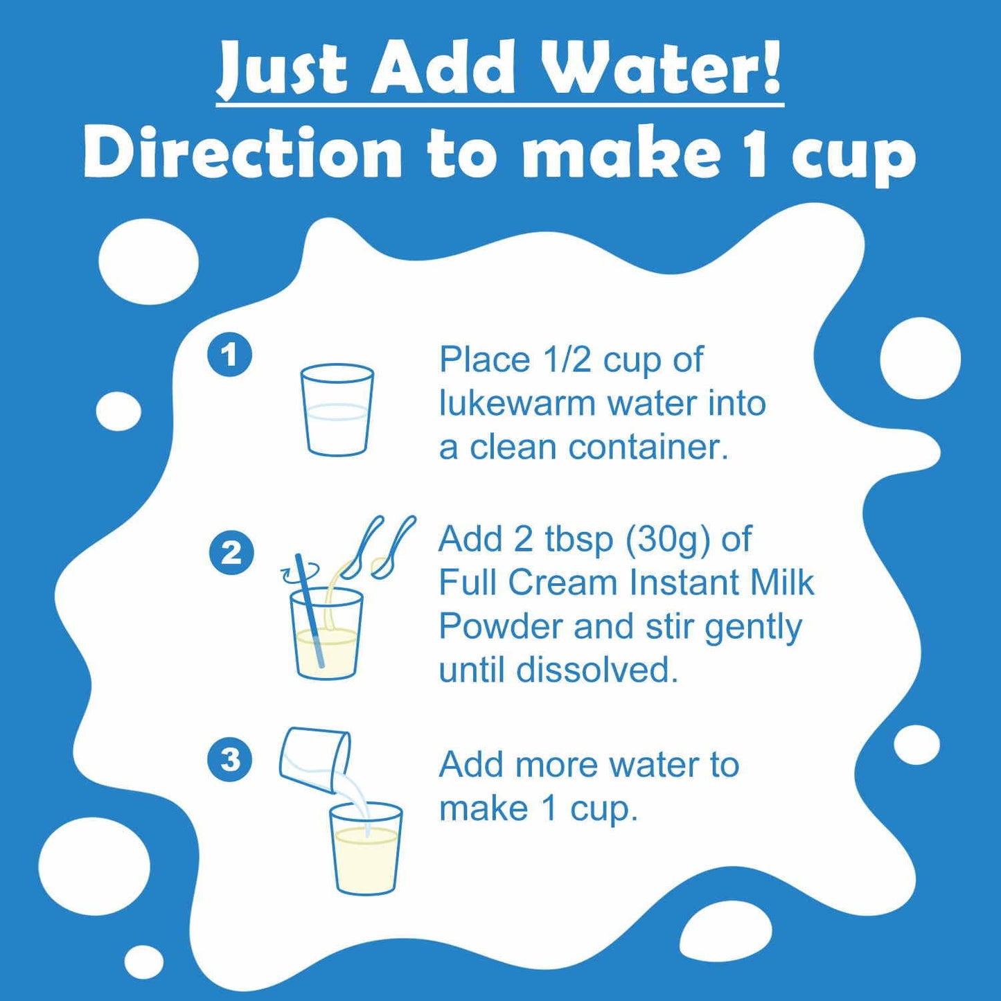 TALCUFON New Zealand Milk Powder Full Cream Instant Milk Powder Gluten Free, Non-GMO Shelf-Stable & Easy to Use 16 Oz