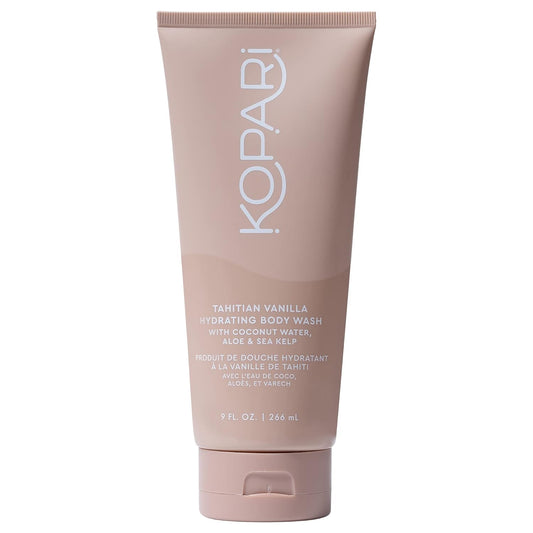 Tahitian Vanilla Hydrating Body Wash with Coconut Water, Aloe & Sea Kelp | Cleanses Without Stripping Moisture or Natural Oils | Infused with Notes of Warm Vanilla | Vegan and Cruelty-Free | 9.0 Oz