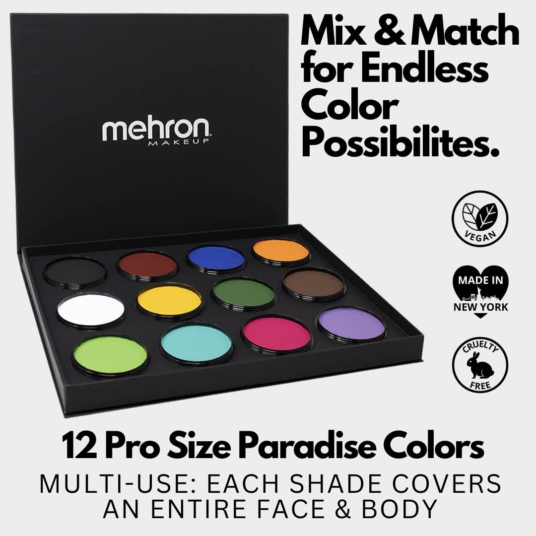 Mehron Makeup Paradise Makeup AQ ProPalette - 12 Colors