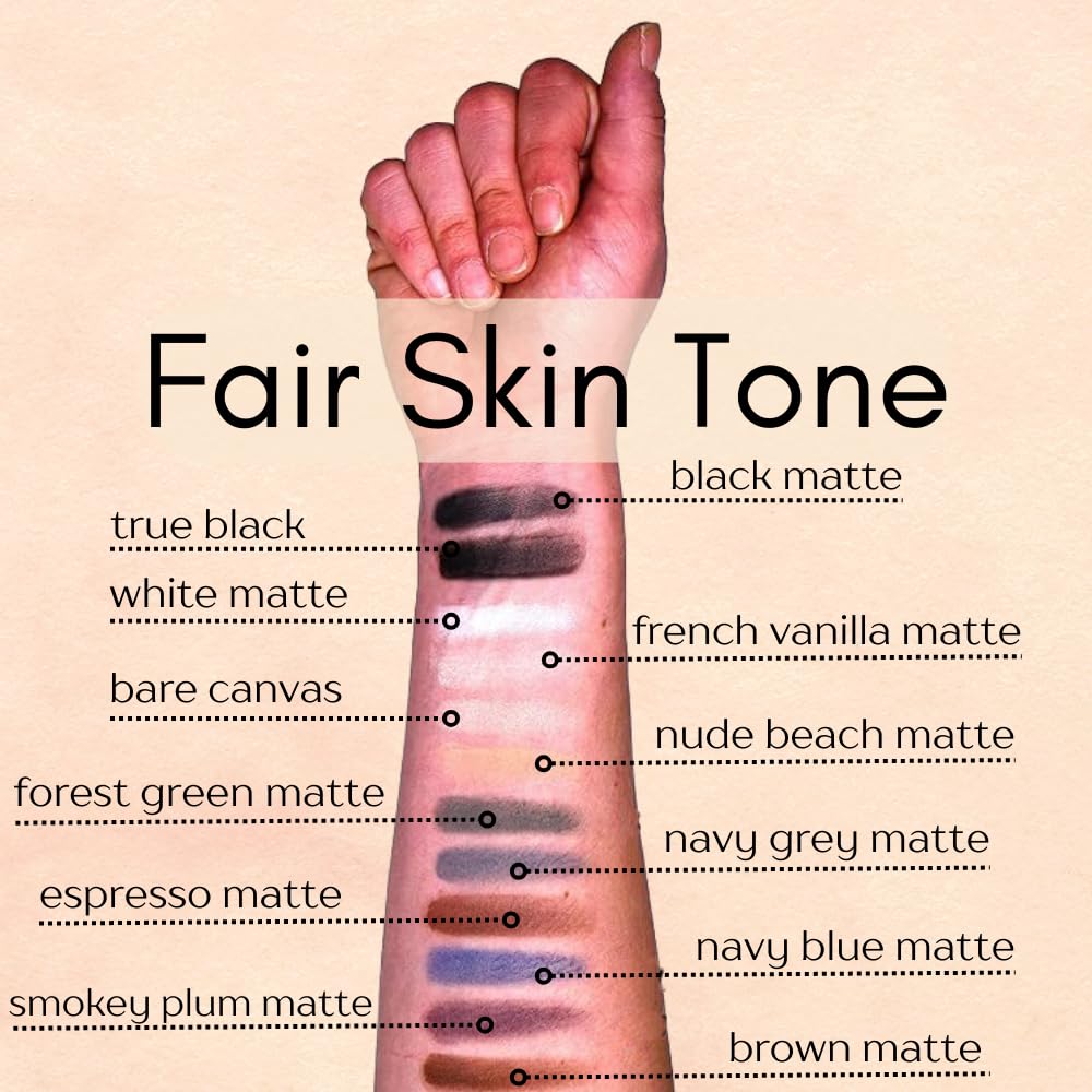 True Black Night Smokey 100 Pure Jet Black Eye Shimmer Pressed Powder Single Eyeshadow; Talc, Paraben & Cruelty Free