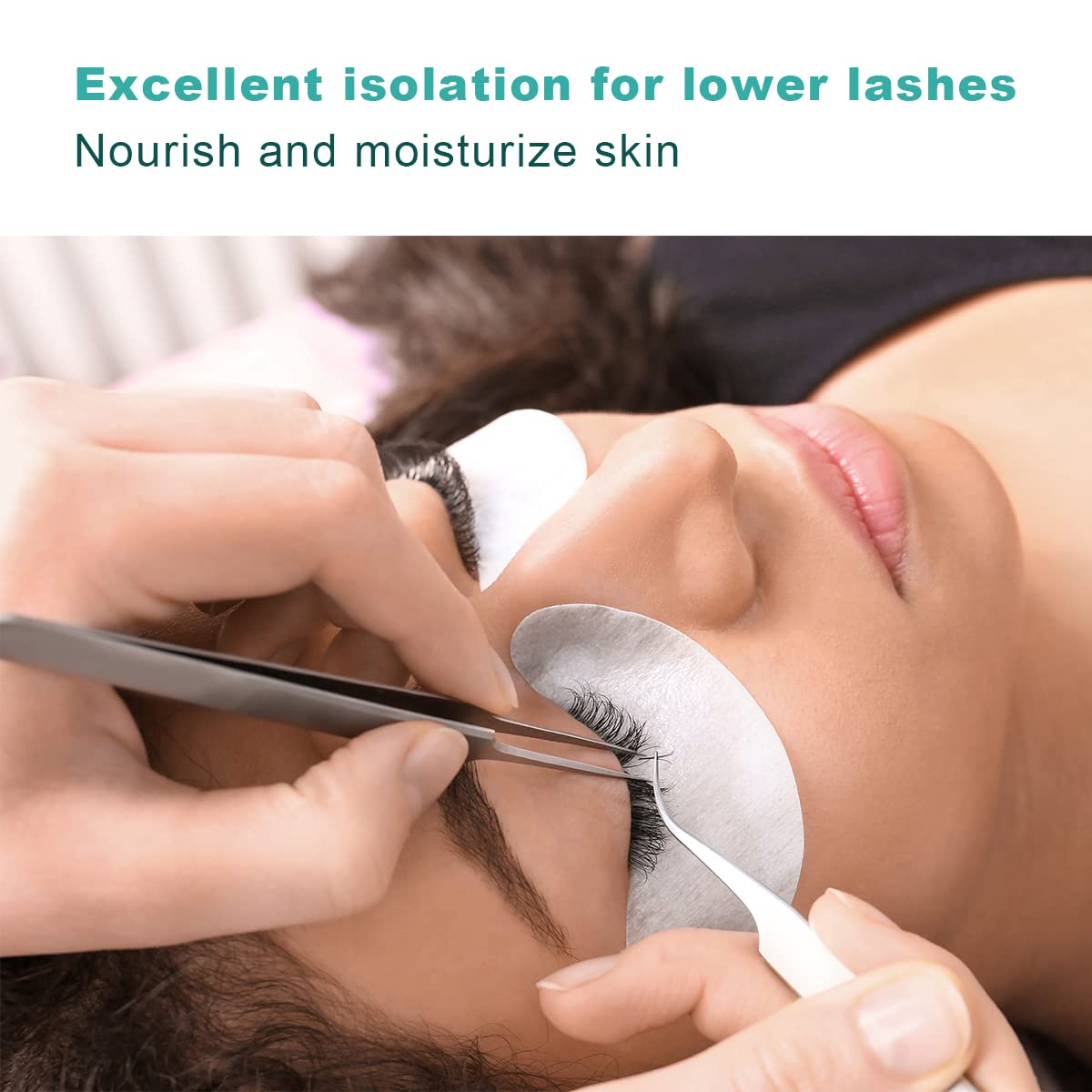 AHIER 250 Pairs Set Eyelash Extension Eye Pads, Hydrogel Eye Pads for Lash Extensions, DIY False Eyelash Extensions Lint Free Eye Gel Pads Makeup Supplies