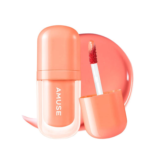 Amuse SEOUL BEBE TINT - 02 PAPAYA CORAL | 24-hour Long-lasting Lip Stain, Plumping, Hydrating, Moisturizing, No Peel Off, Lip Care, Treatment, Non Sticky, Korean Lip Tint for Dry Lips