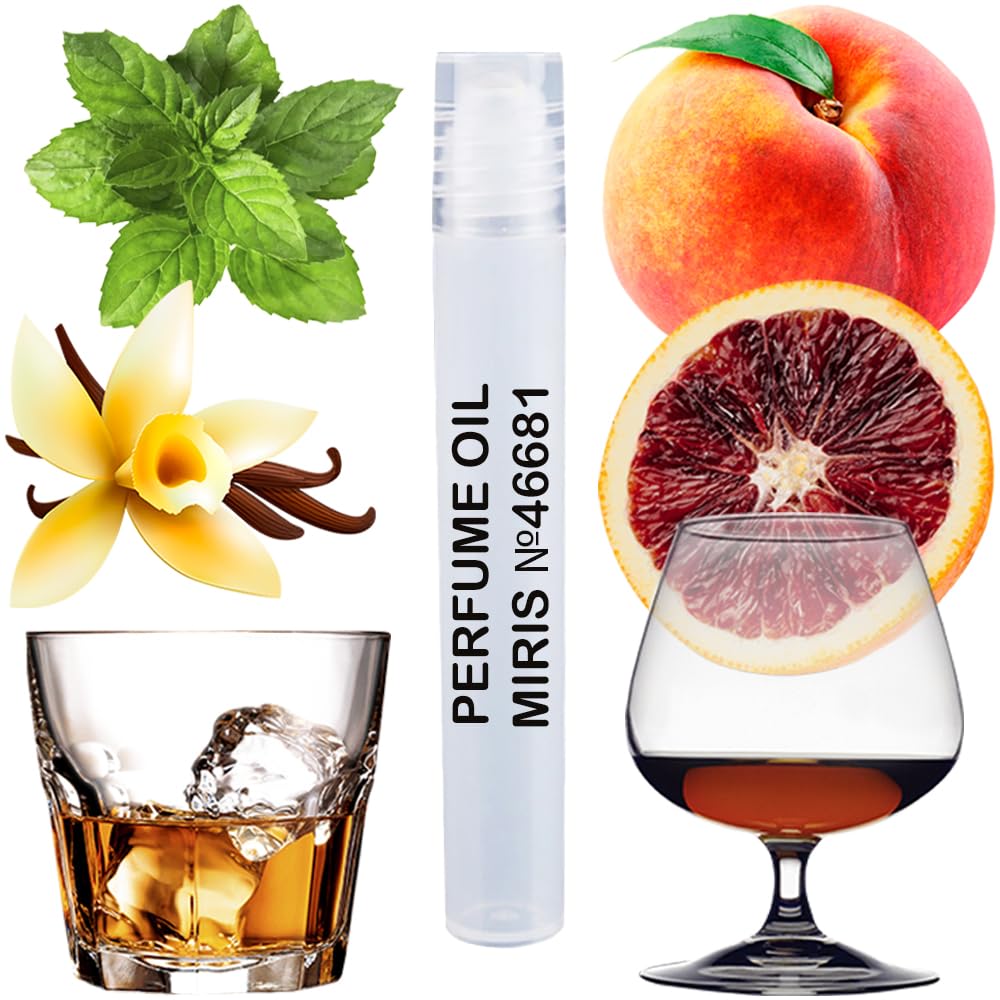 MIRIS Perfume Oil No. 46681, Inspired by Bitter Peach, Long-Lasting Unisex Roll-On For Women and Men, Rollerball 0.34 Fl Oz / 10 ml